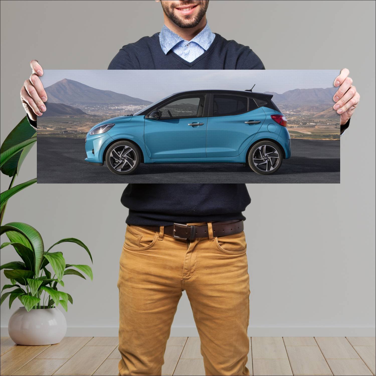 Cuadro grande 30x80cm 2019 hyundai i10 auto 151 Hyundai
