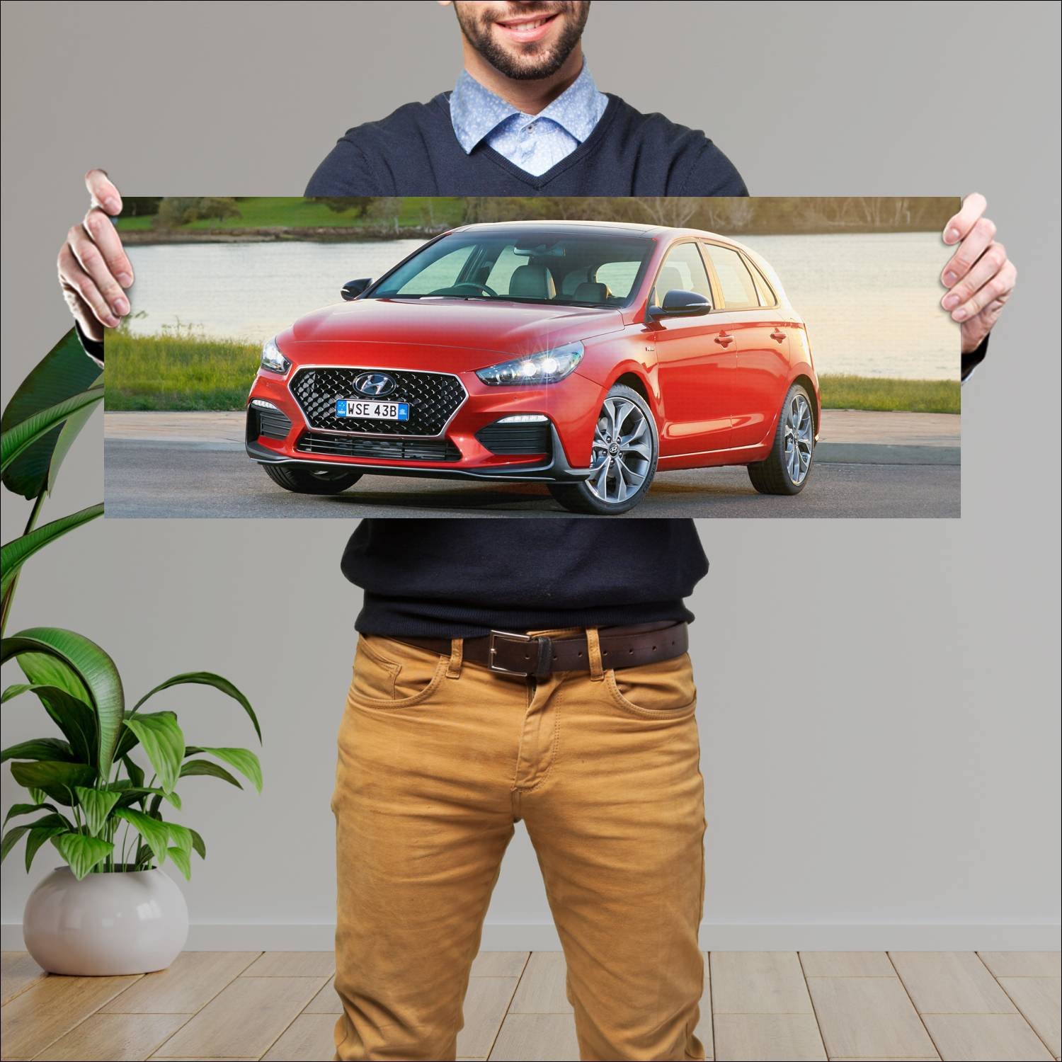 Cuadro grande 30x80cm 2019 hyundai i30 n line au 8 156 Hyundai