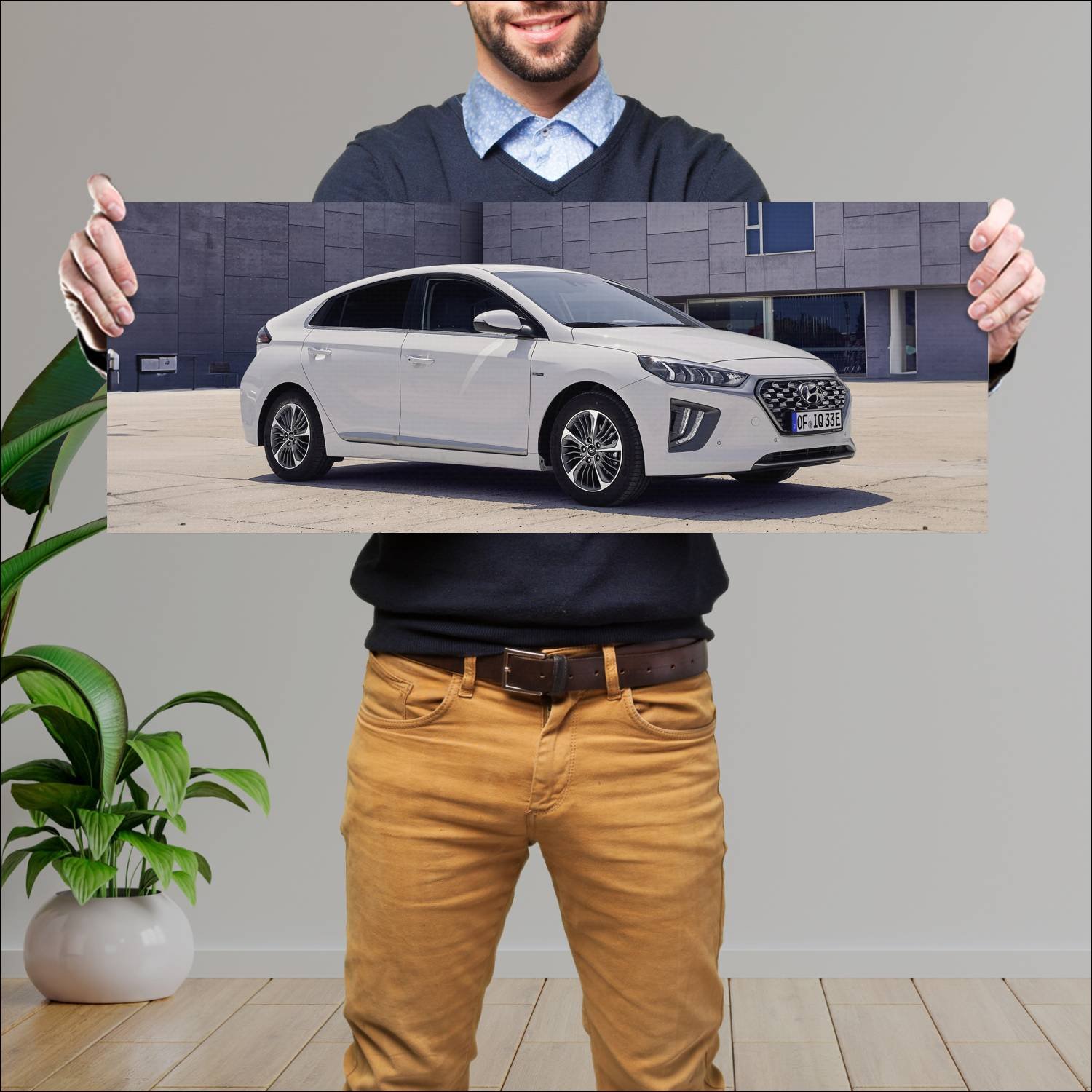 Cuadro grande 30x80cm 2019 hyundai ioniq plug in 9 161 Hyundai