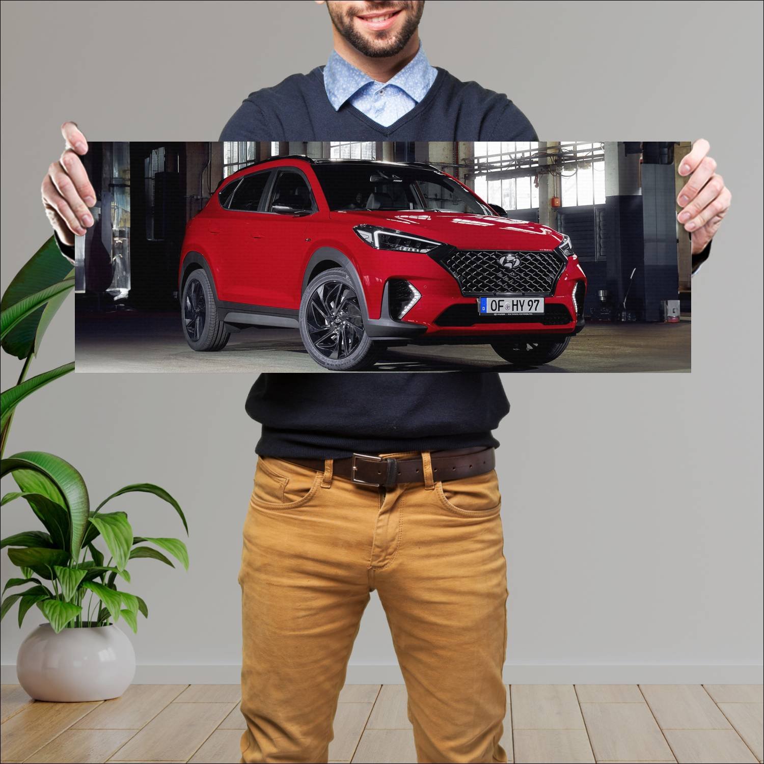 Cuadro grande 30x80cm 2019 hyundai tucson n line 8 167 Hyundai