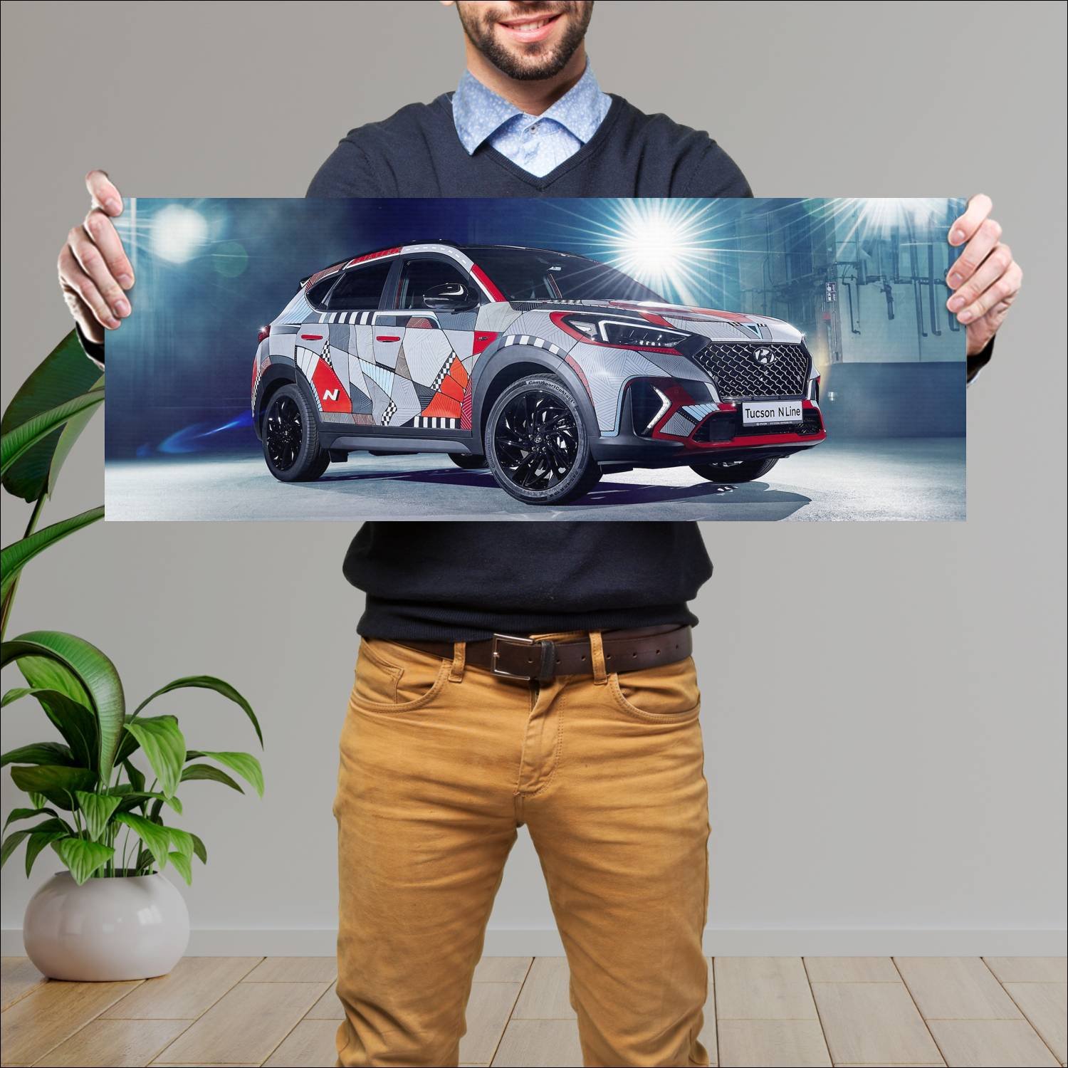 Cuadro grande 30x80cm 2019 hyundai tucson n line d 168 Hyundai