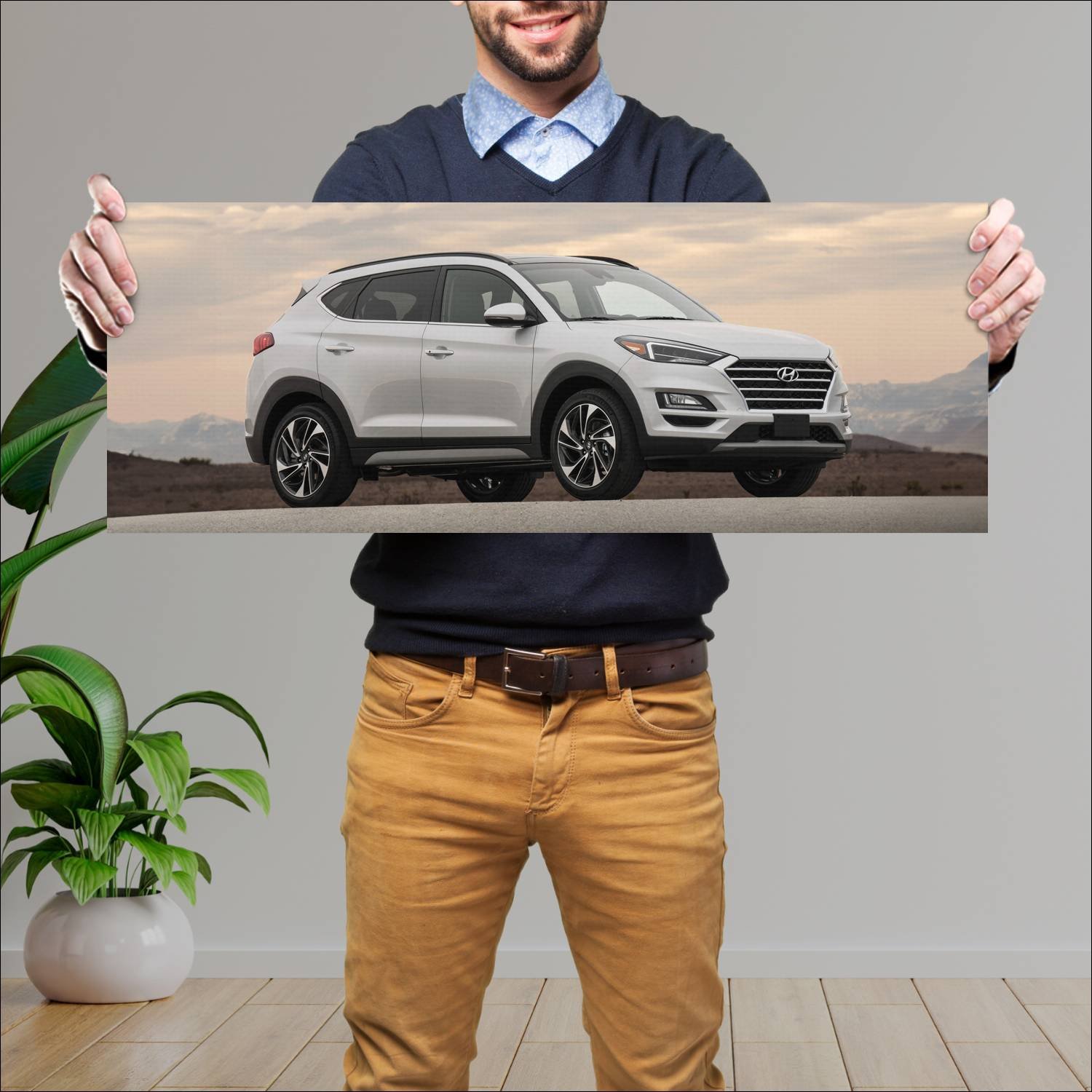 Cuadro grande 30x80cm 2019 hyundai tucson us auto 172 Hyundai
