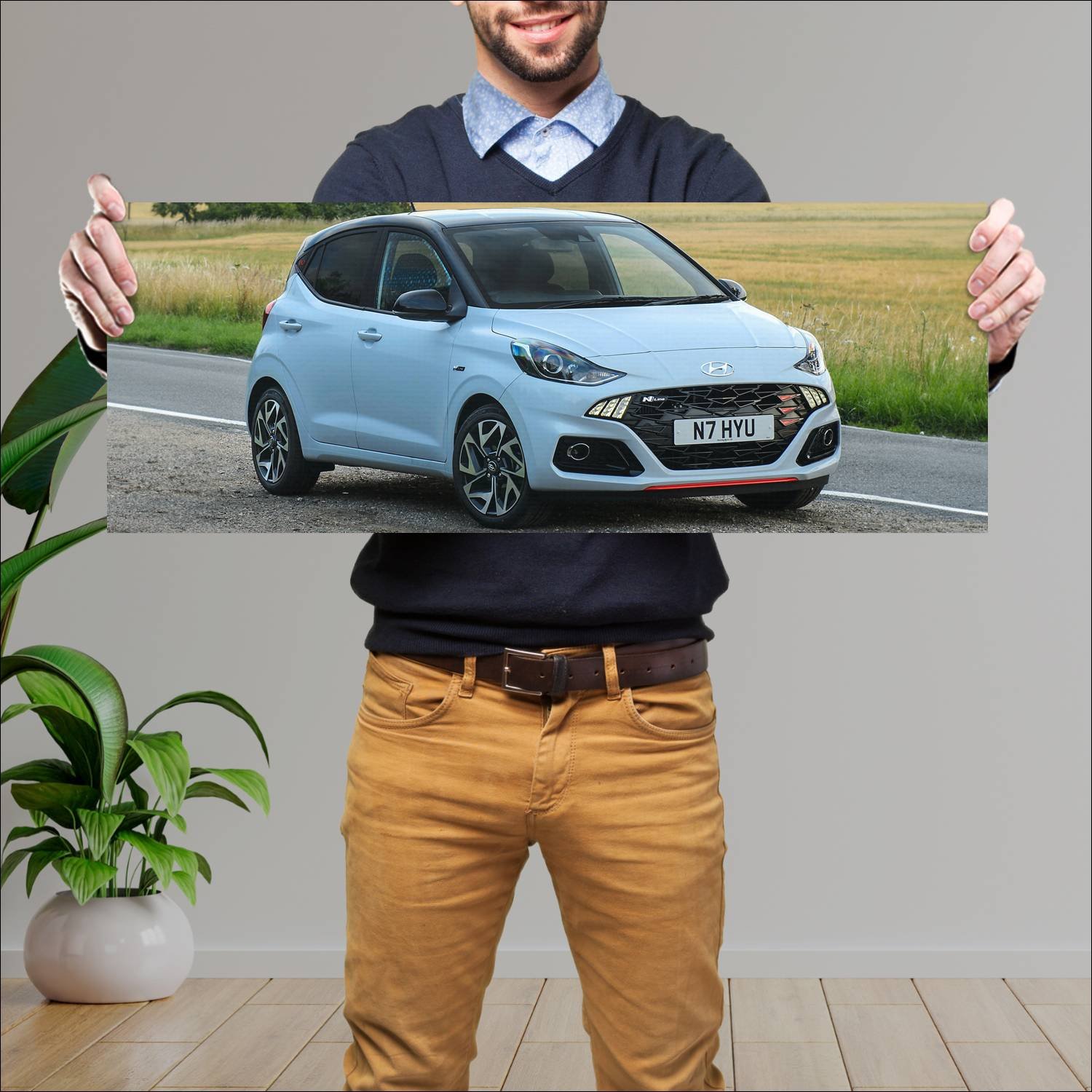 Cuadro grande 30x80cm 2020 hyundai i10 n line uk 1 182 Hyundai