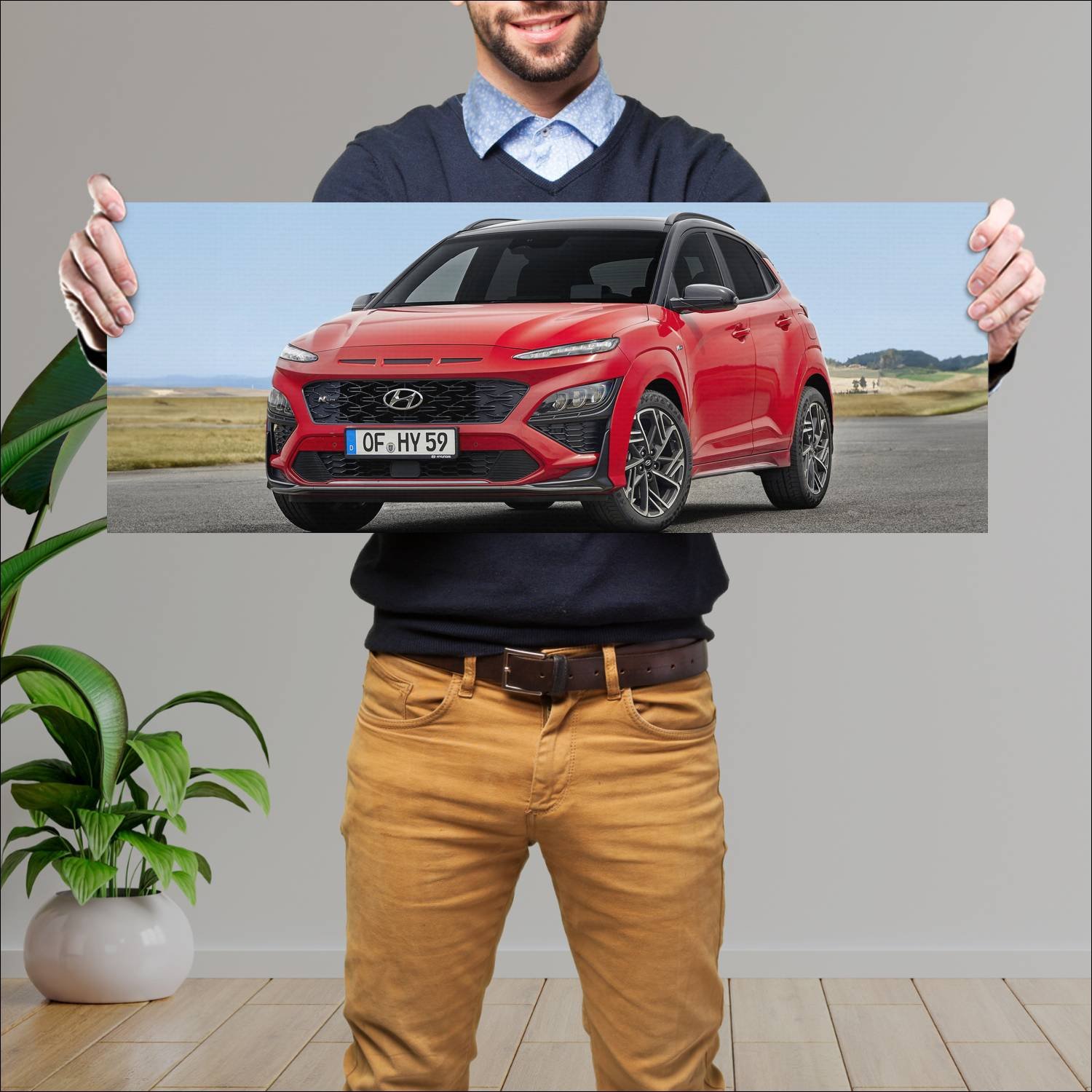 Cuadro grande 30x80cm 2020 hyundai kona n line 100 196 Hyundai