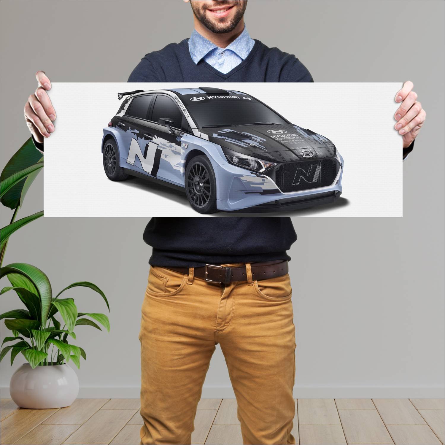 Cuadro grande 30x80cm 2021 hyundai i20 n rally2 10 216 Hyundai