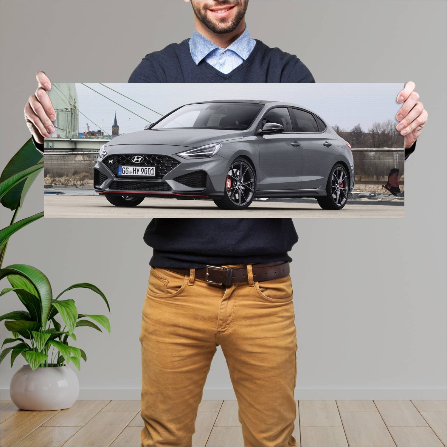Cuadro grande 30x80cm 2021 hyundai i30 n fastback 217 Hyundai
