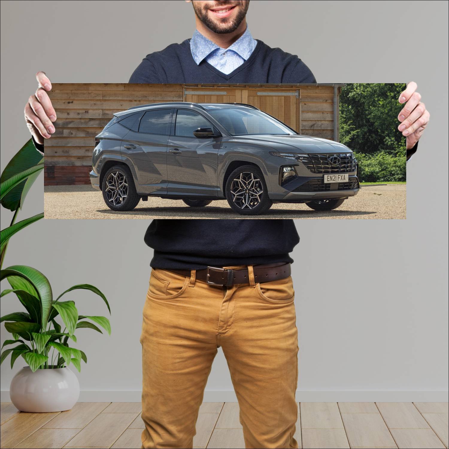 Cuadro grande 30x80cm 2021 hyundai tucson n line u 228 Hyundai