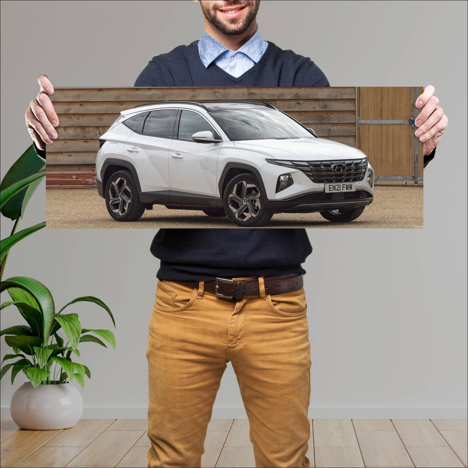 Cuadro grande 30x80cm 2021 hyundai tucson plug in 229 Hyundai