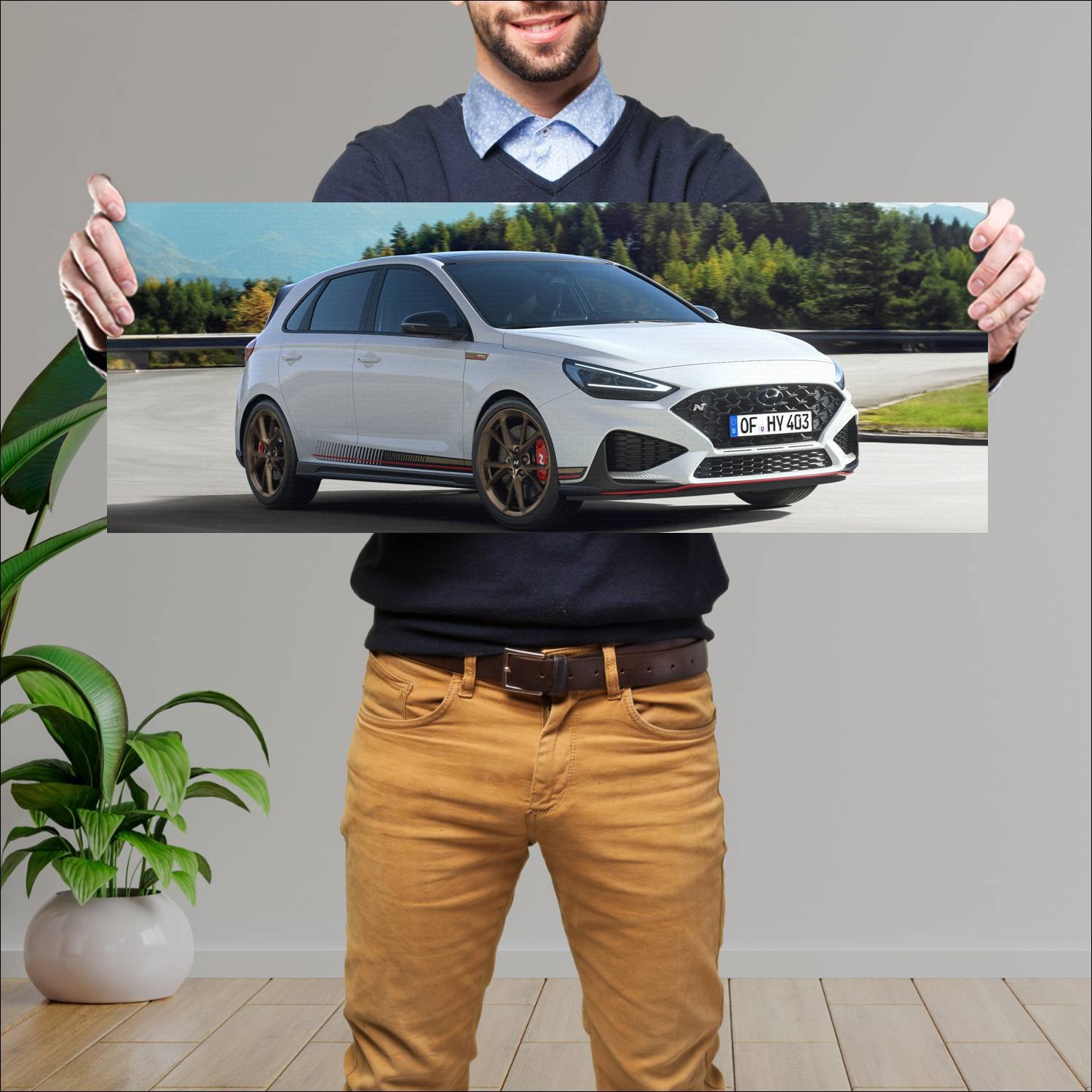 Cuadro grande 30x80cm 2022 hyundai i30 n drive n l 230 Hyundai