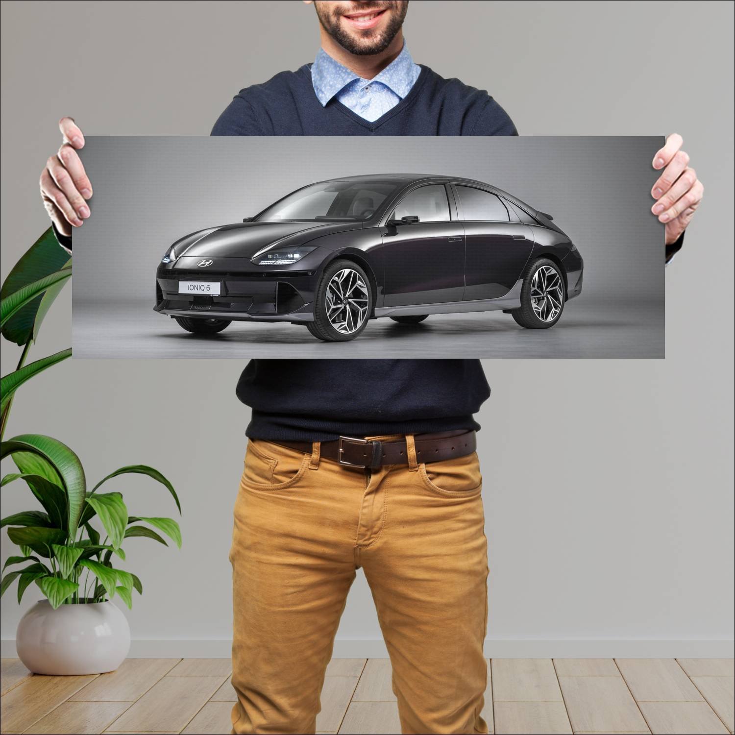Cuadro grande 30x80cm 2022 hyundai ioniq 6 auto 233 Hyundai