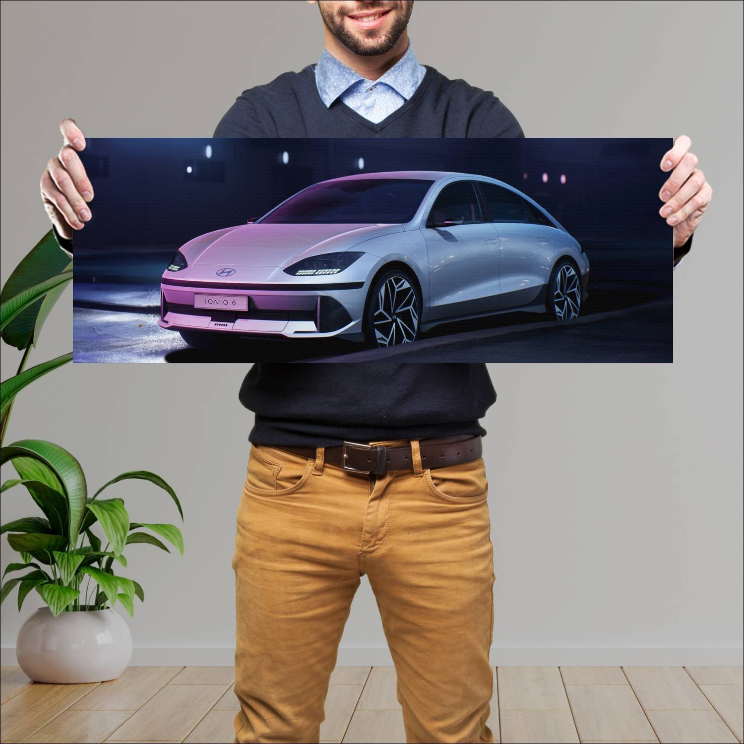 Cuadro grande 30x80cm 2022 hyundai ioniq 6 kr Hyundai