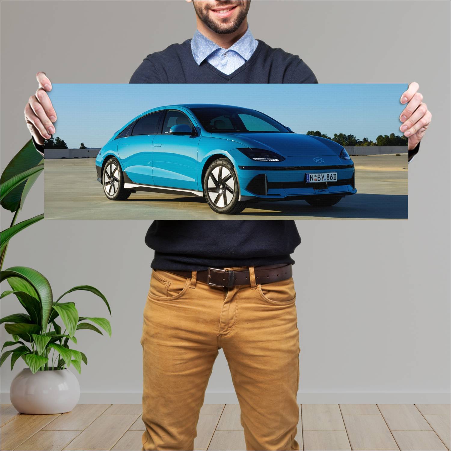 Cuadro grande 30x80cm 2023 hyundai ioniq 6 au Hyundai