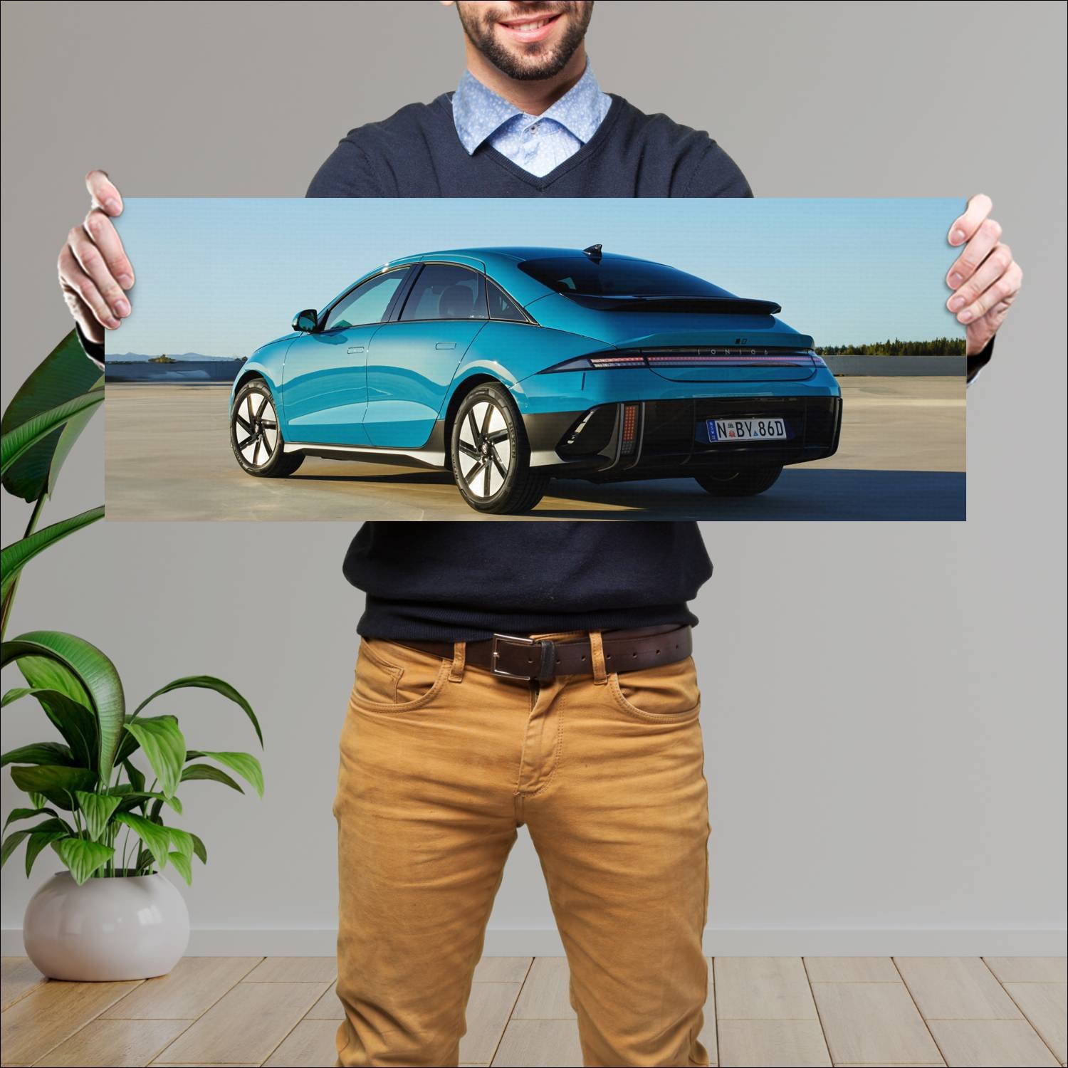 Cuadro grande 30x80cm 2023 hyundai ioniq 6 au Hyundai