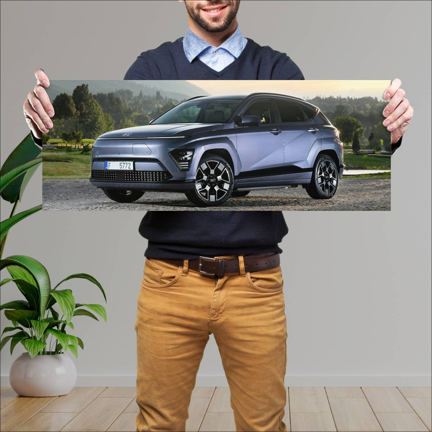 Cuadro grande 30x80cm 2023 hyundai kona electric 1 247 Hyundai