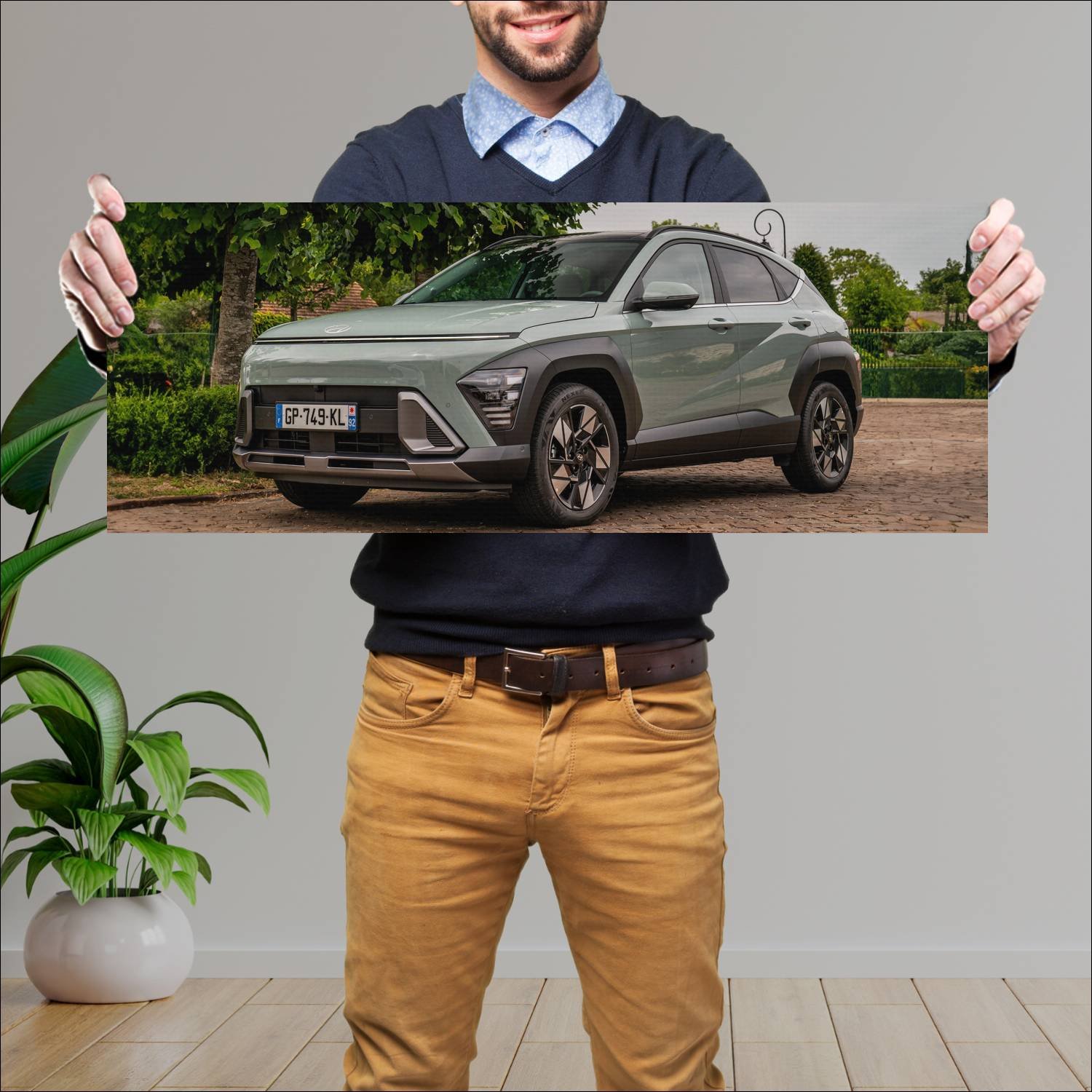 Cuadro grande 30x80cm 2023 hyundai kona hybrid 120 248 Hyundai