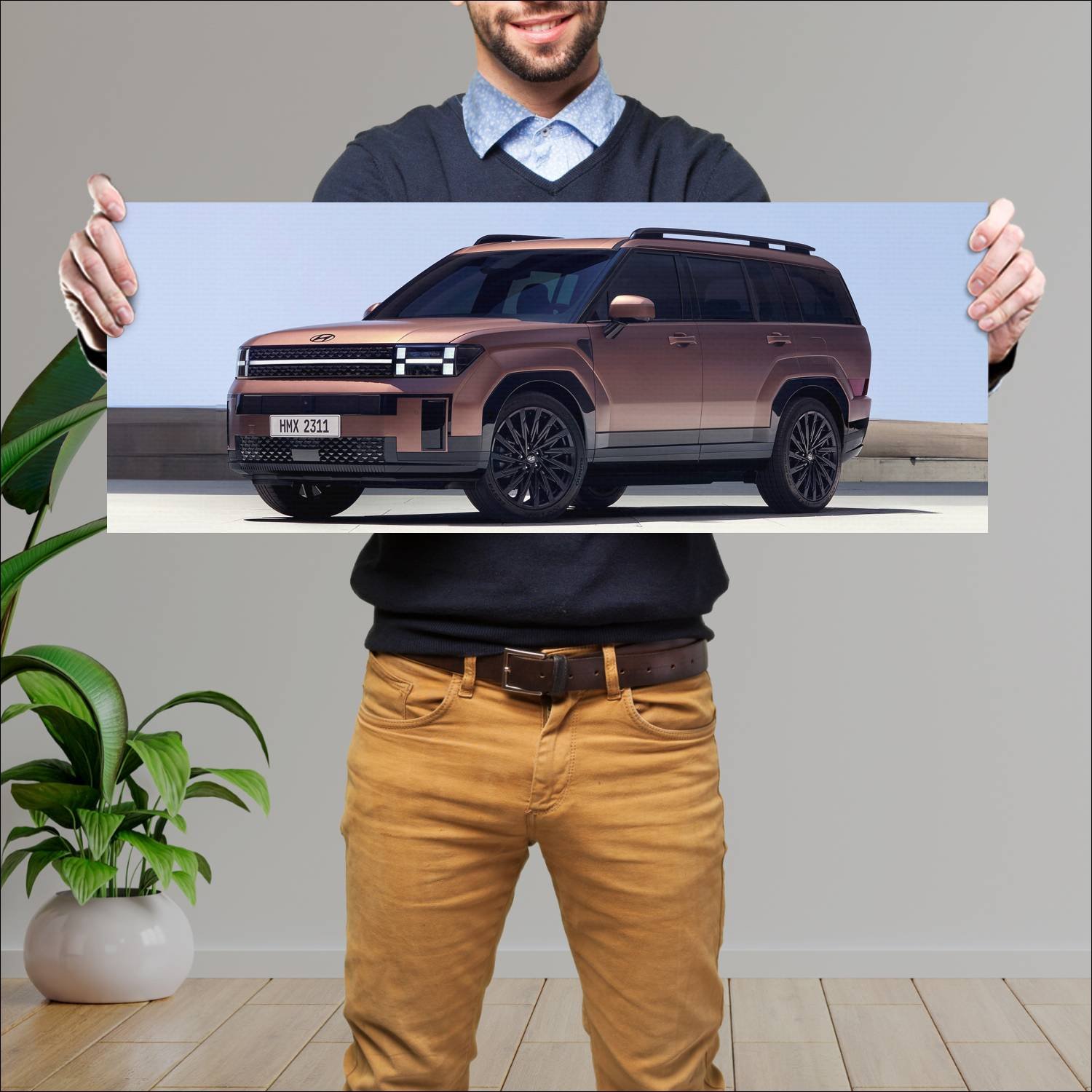 Cuadro grande 30x80cm 2023 hyundai santa fe kr 119 253 Hyundai