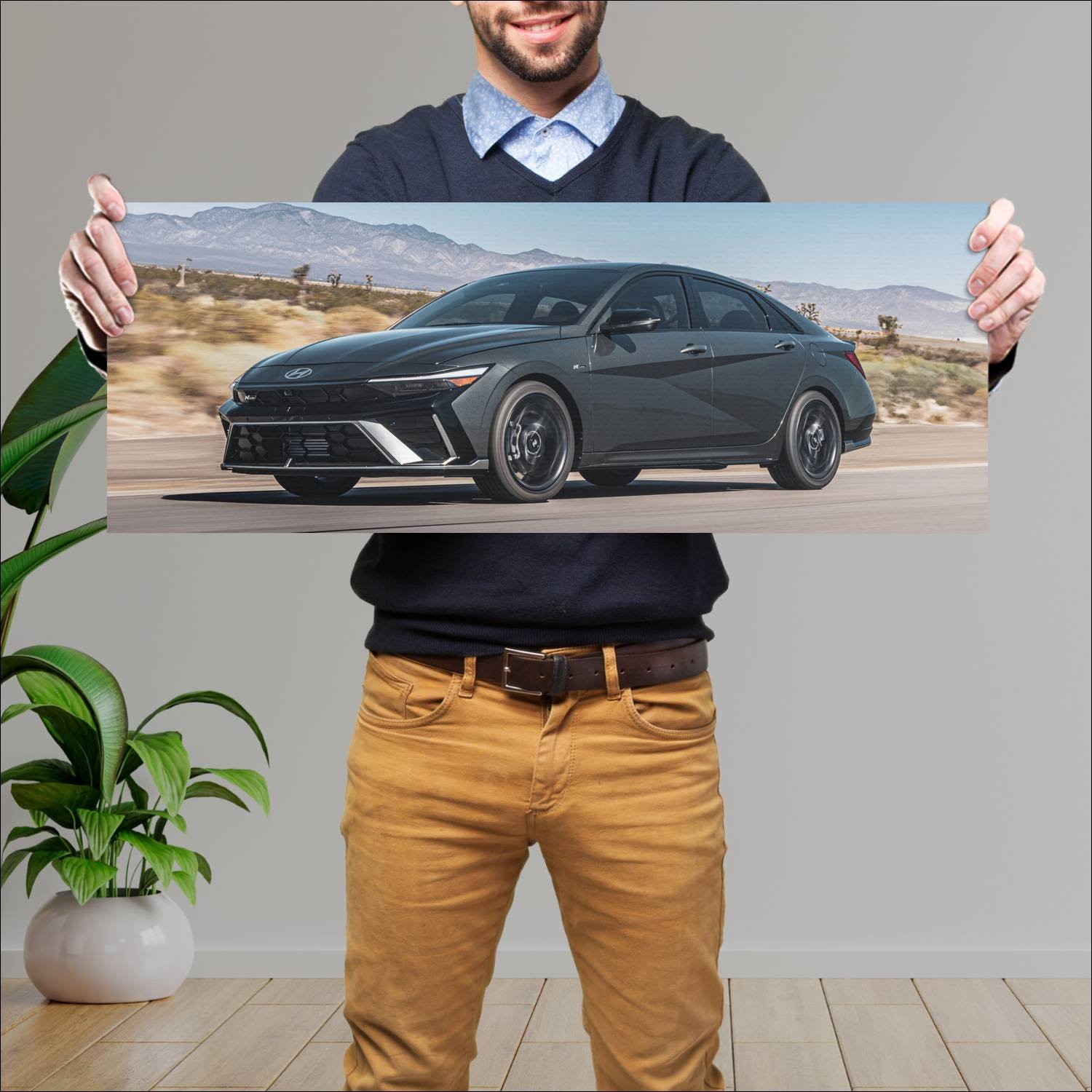 Cuadro grande 30x80cm 2024 hyundai elantra n line 261 Hyundai