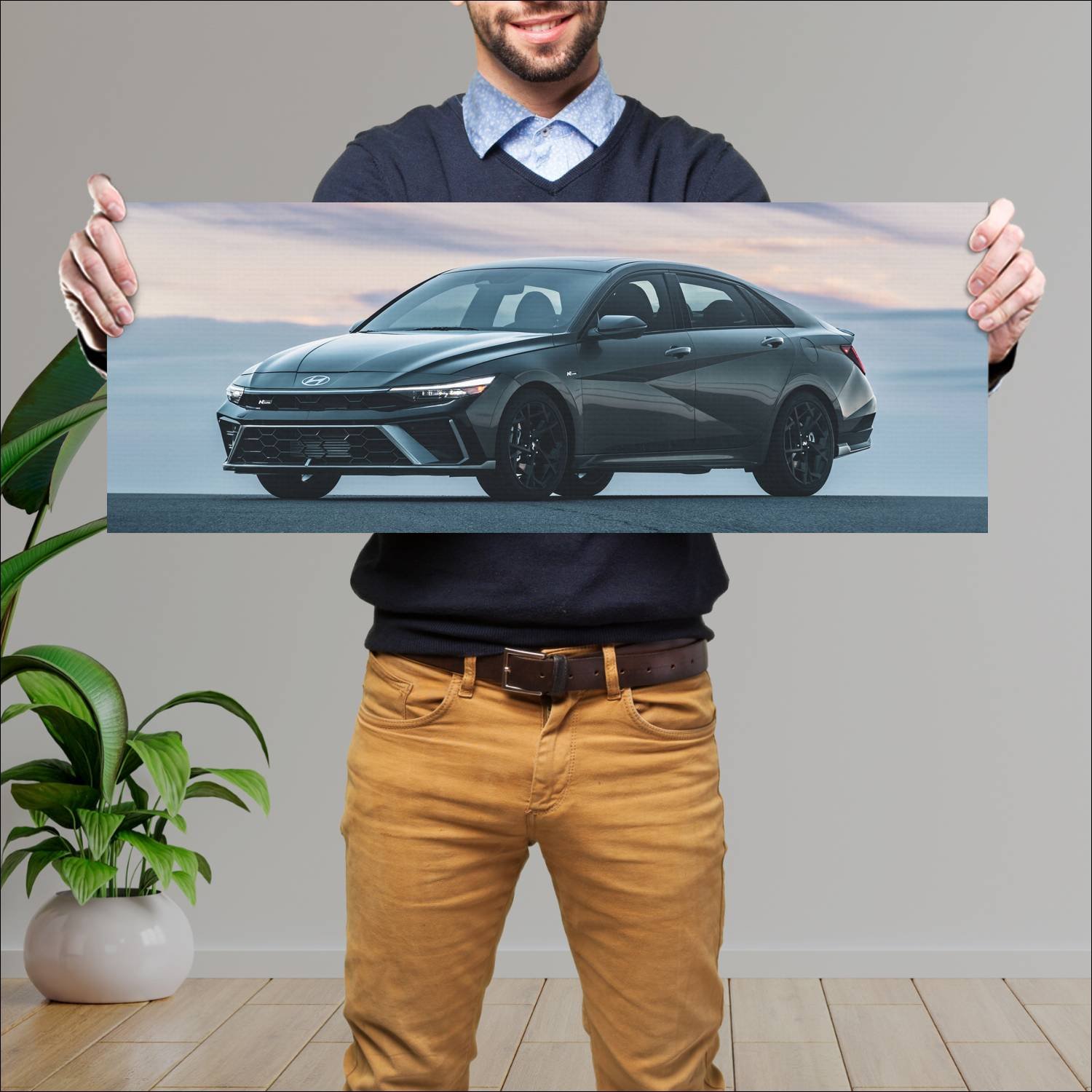 Cuadro grande 30x80cm 2024 hyundai elantra n line 262 Hyundai