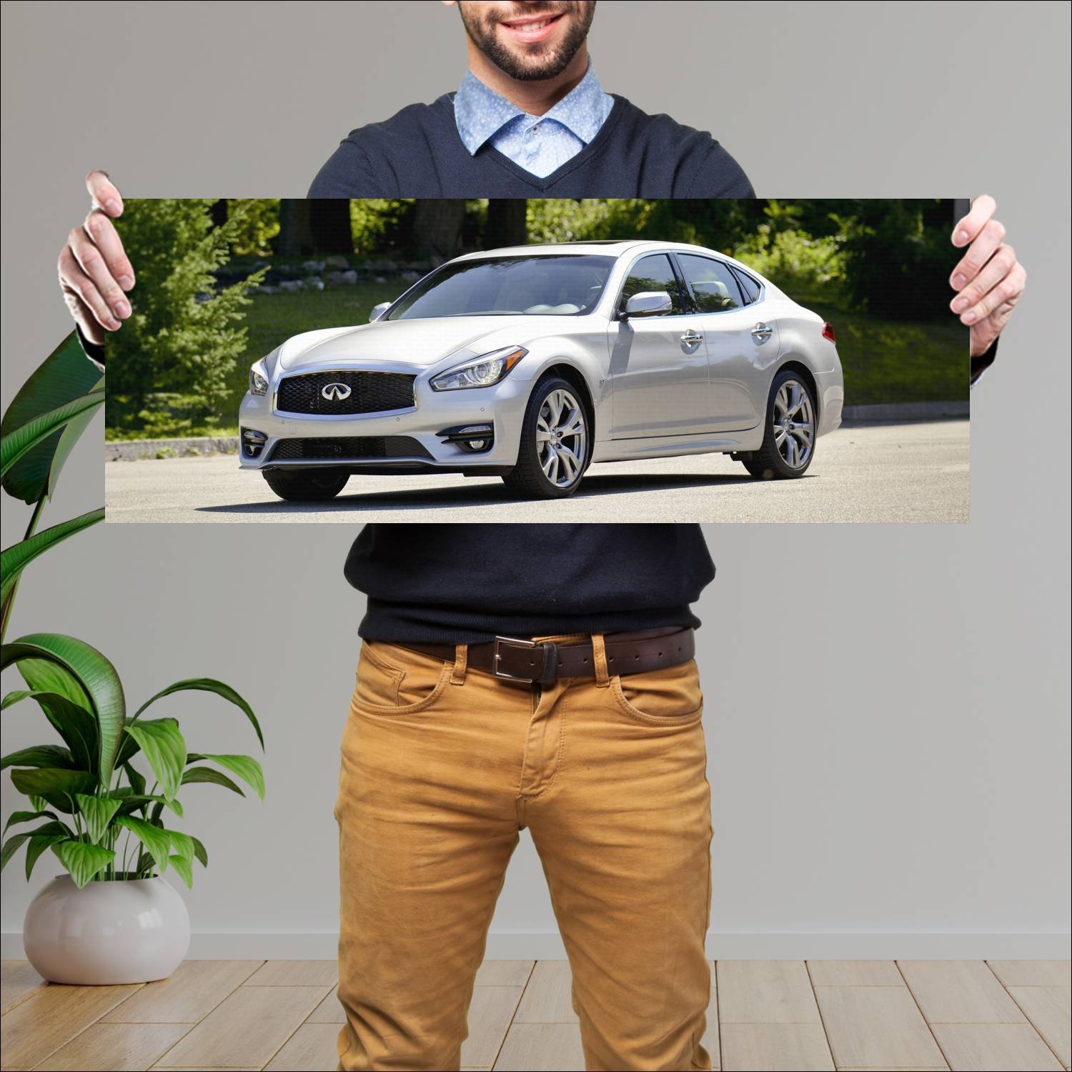 Cuadro grande 30x80cm 2015 infiniti q70 sport Infiniti