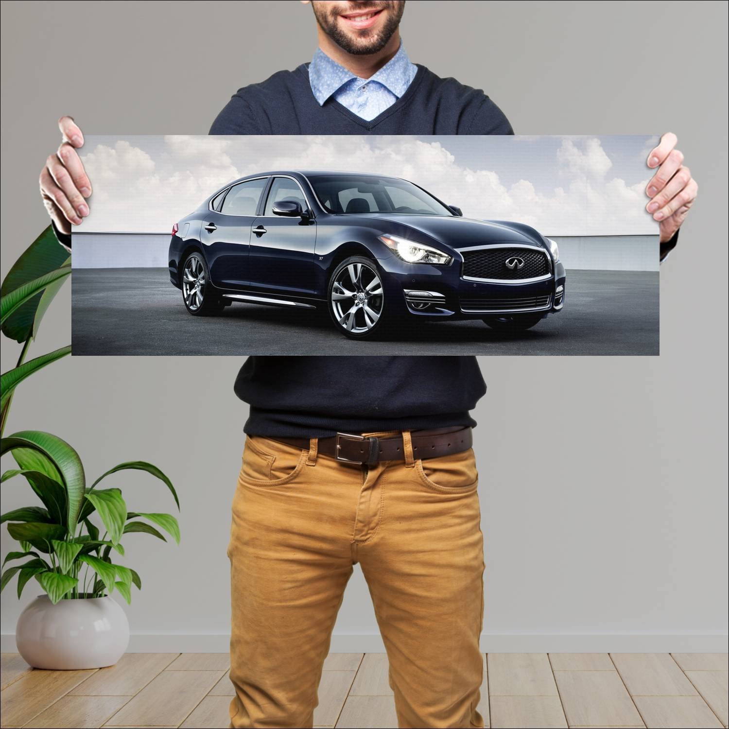 Cuadro grande 30x80cm 2015 infiniti q70l auto 170 Infiniti