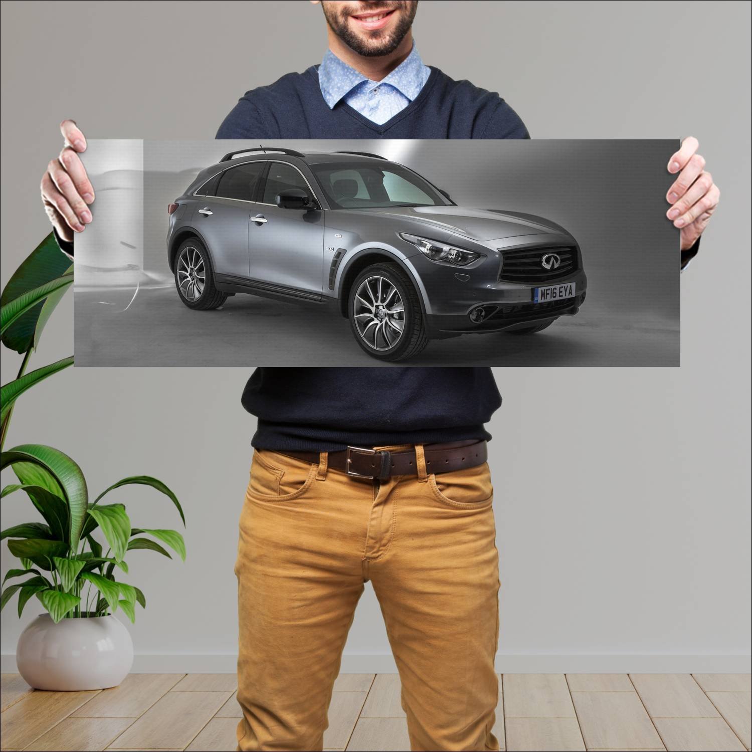 Cuadro grande 30x80cm 2015 infiniti qx70 sport ult 173 Infiniti