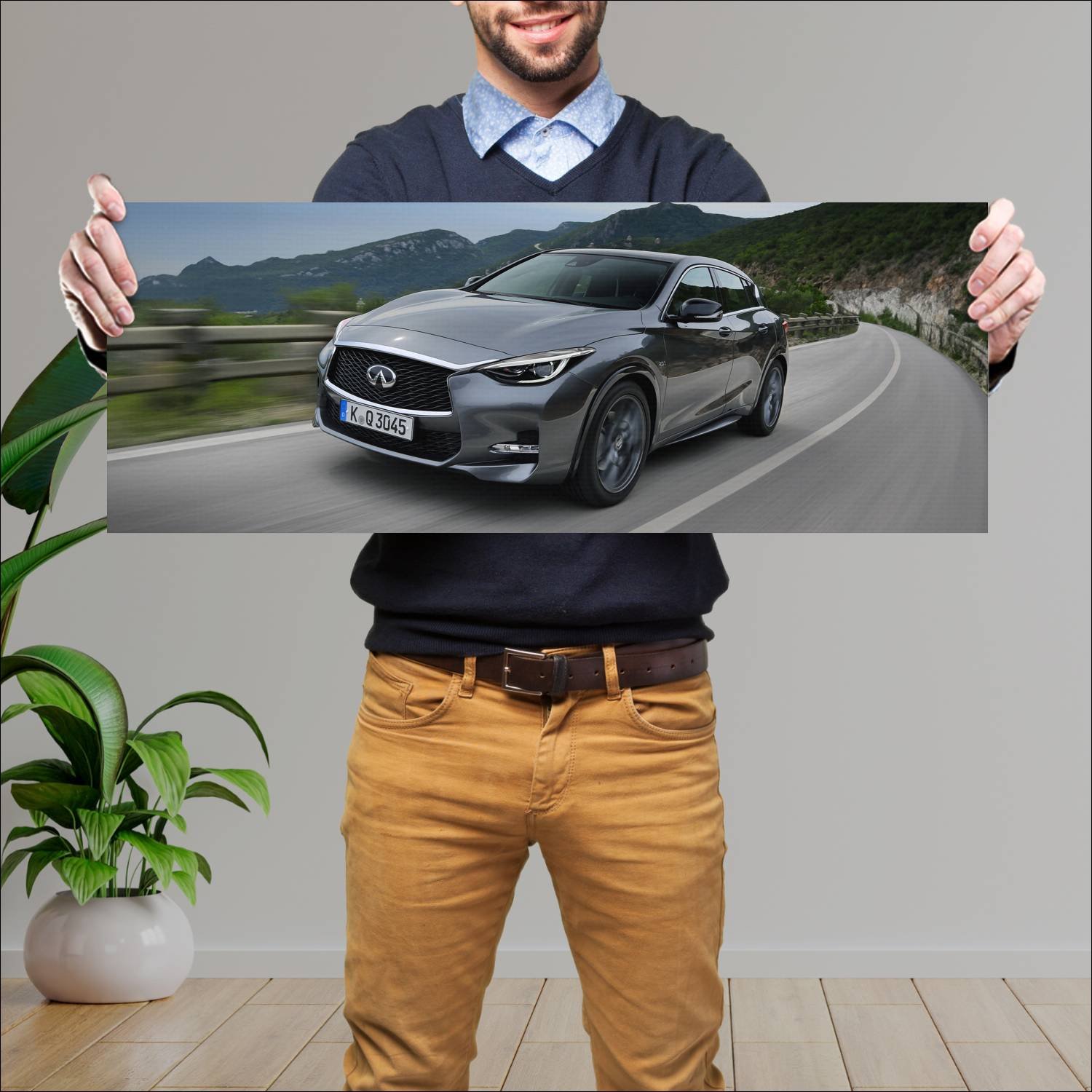 Cuadro grande 30x80cm 2016 infiniti q30 sport Infiniti