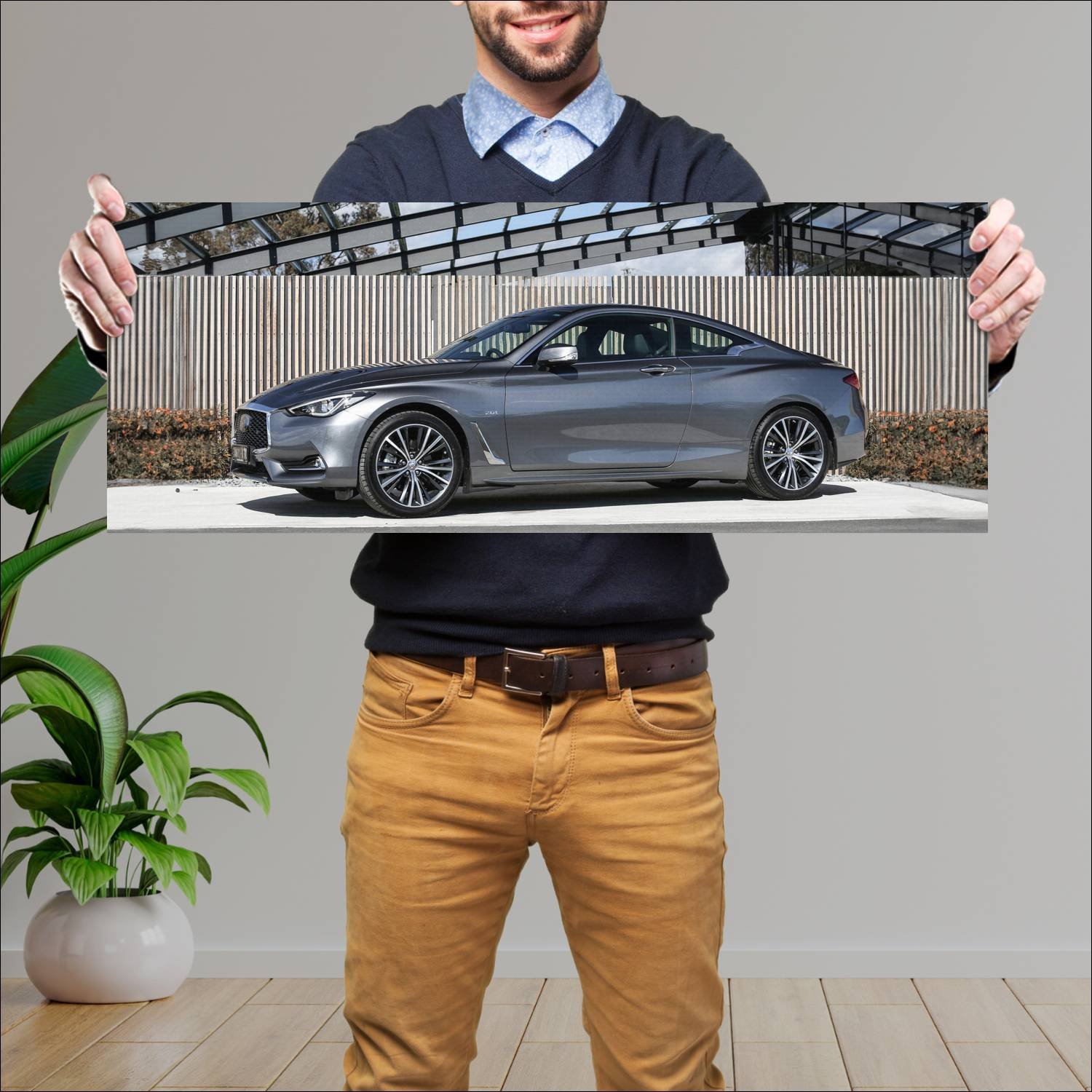 Cuadro grande 30x80cm 2016 infiniti q60 au auto 184 Infiniti
