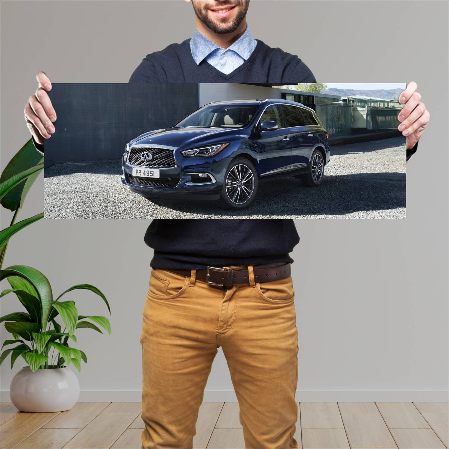 Cuadro grande 30x80cm 2016 infiniti qx60 auto 196 Infiniti