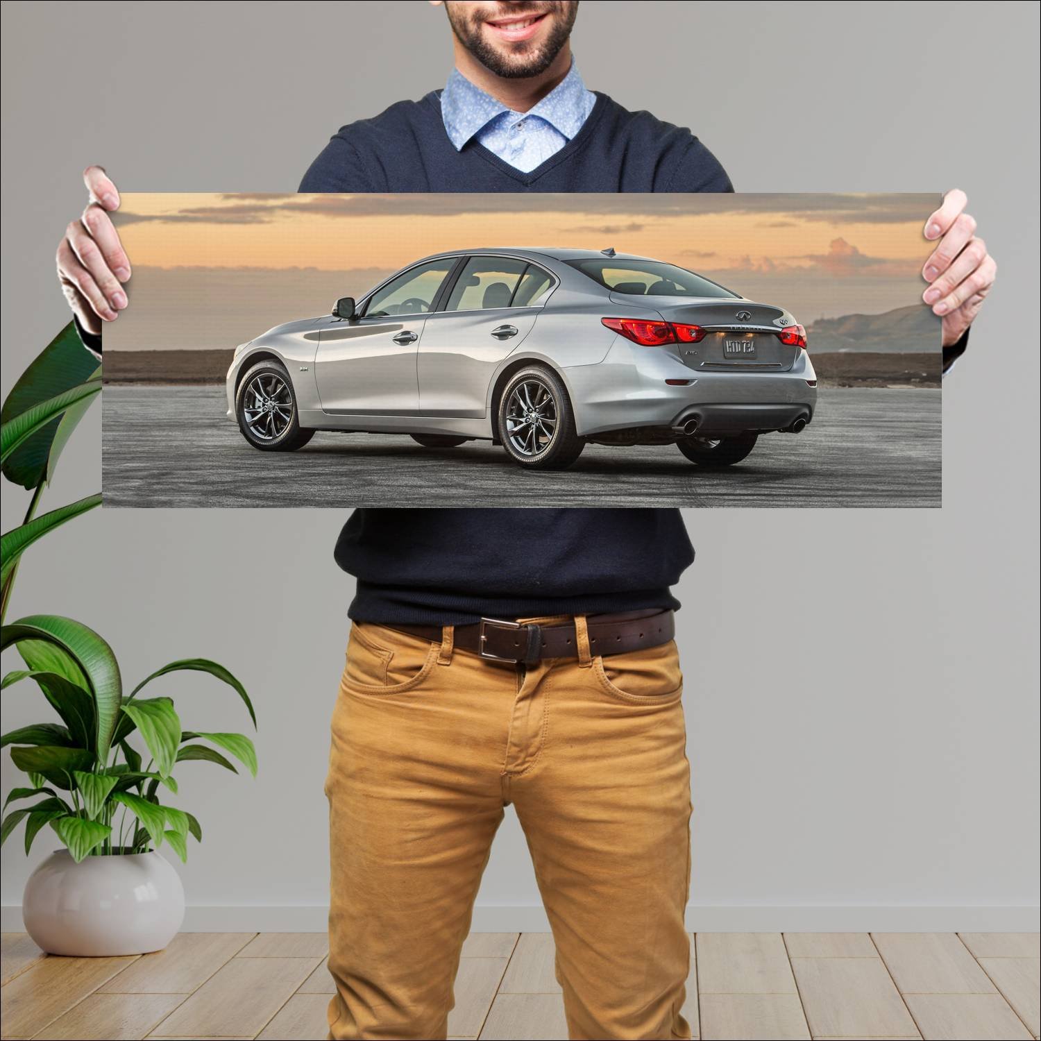 Cuadro grande 30x80cm 2017 infiniti q50 signature 201 Infiniti