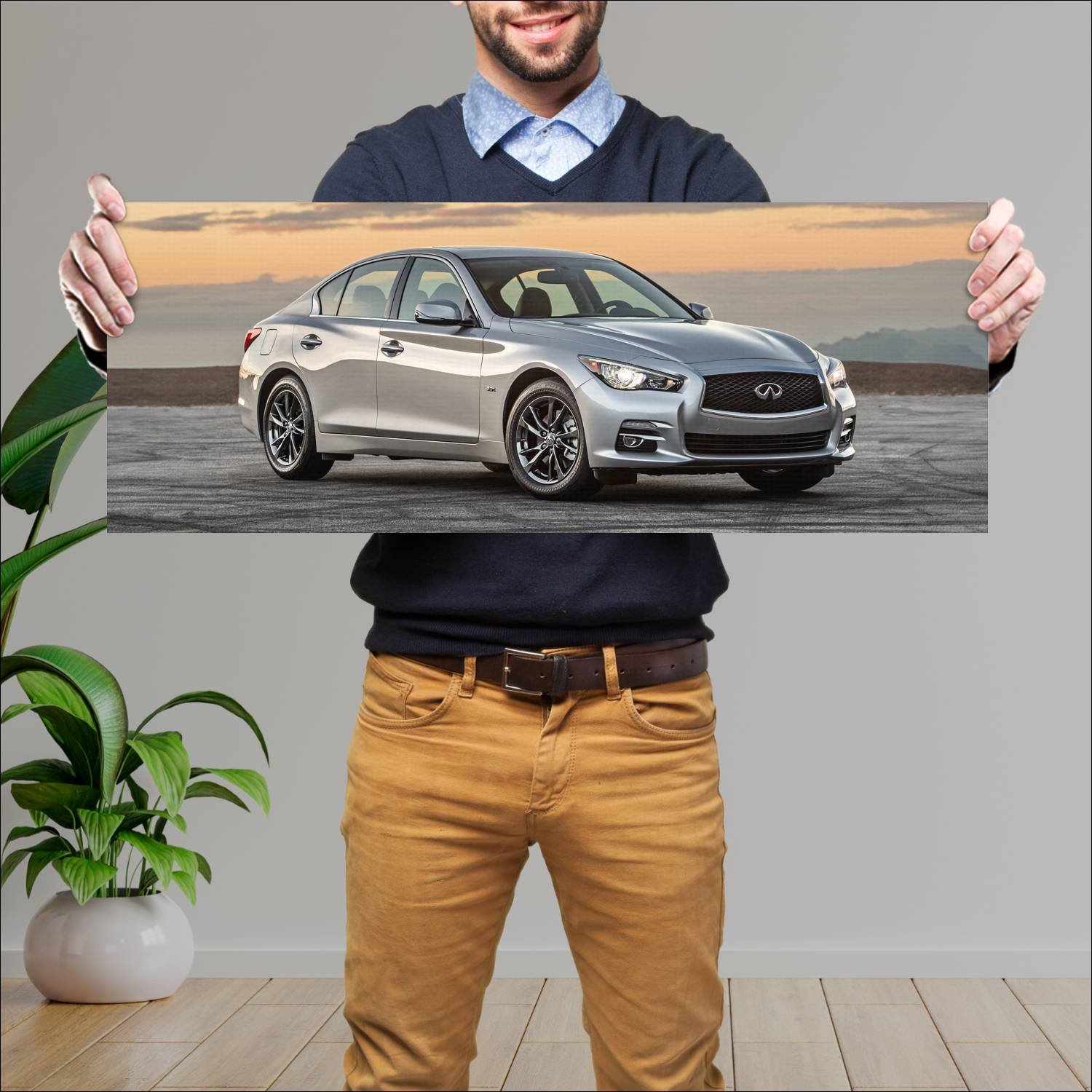 Cuadro grande 30x80cm 2017 infiniti q50 signature 202 Infiniti