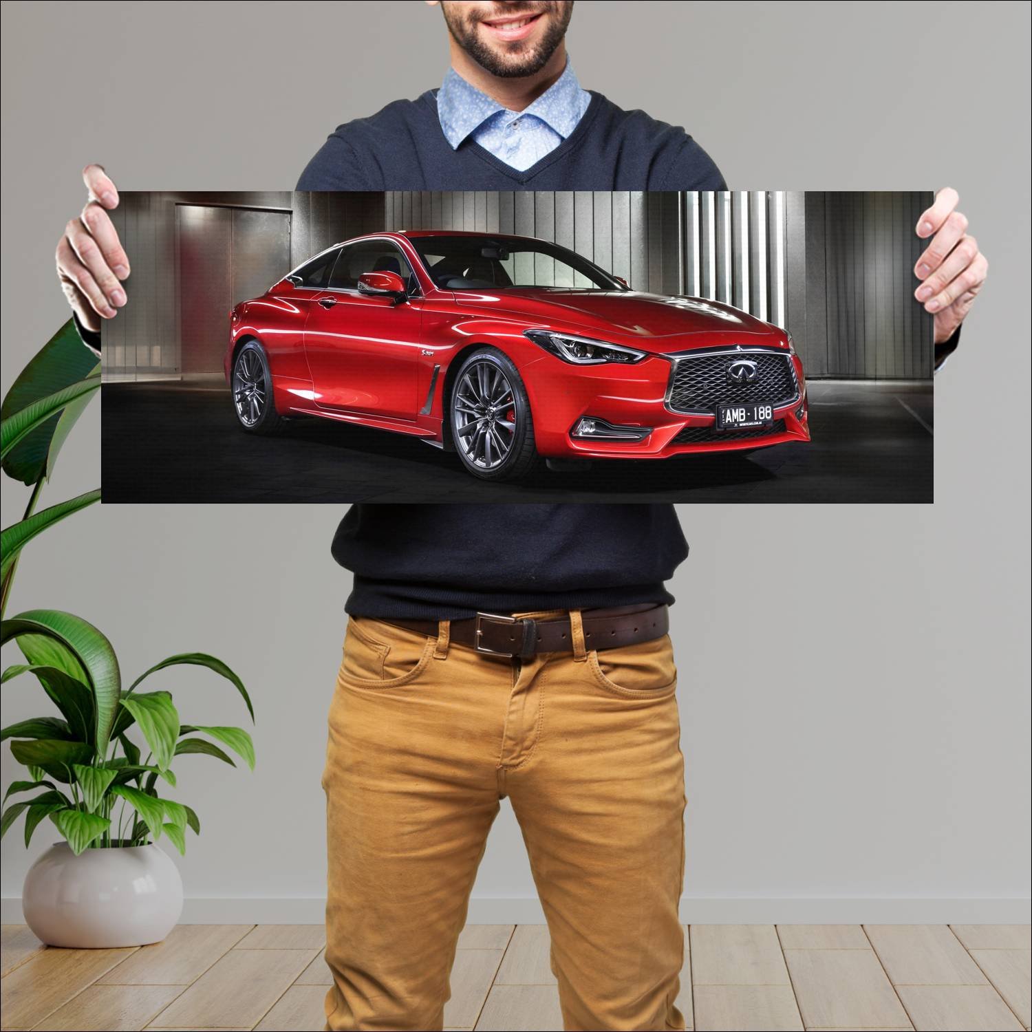 Cuadro grande 30x80cm 2017 infiniti q60 sport au 6 204 Infiniti