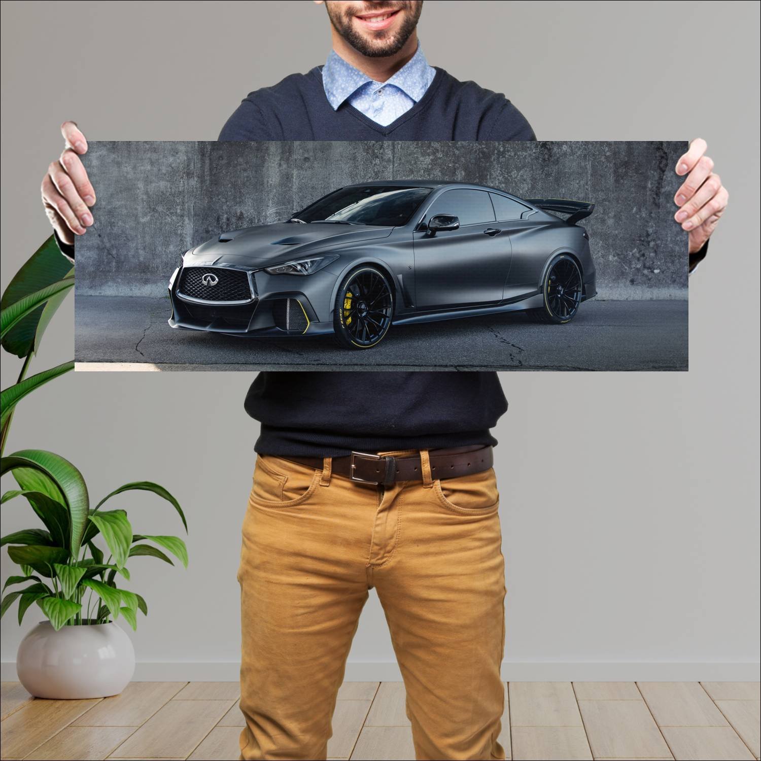 Cuadro grande 30x80cm 2018 infiniti project black 217 Infiniti
