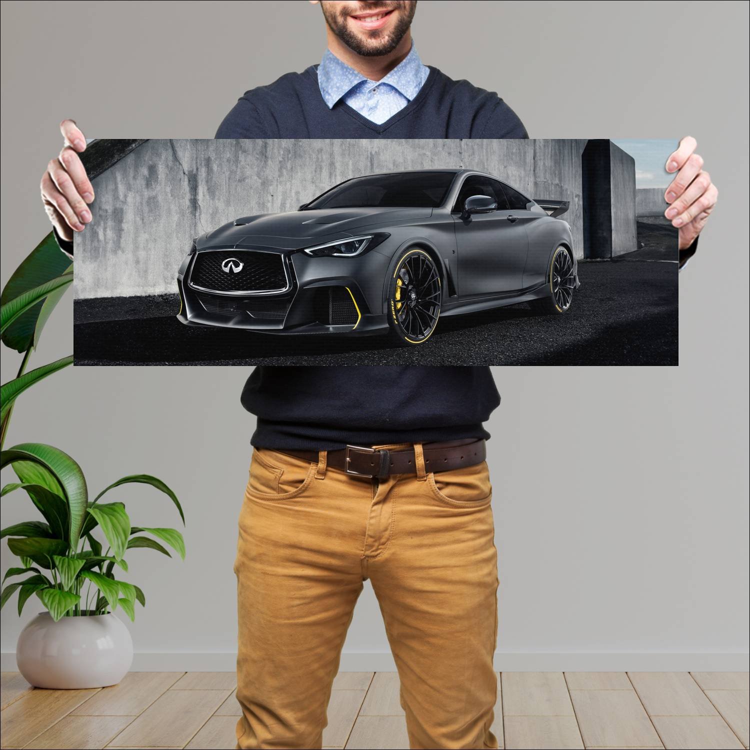 Cuadro grande 30x80cm 2018 infiniti project black 218 Infiniti