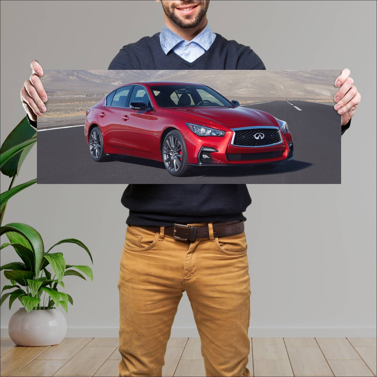 Cuadro grande 30x80cm 2018 infiniti q50 sport Infiniti