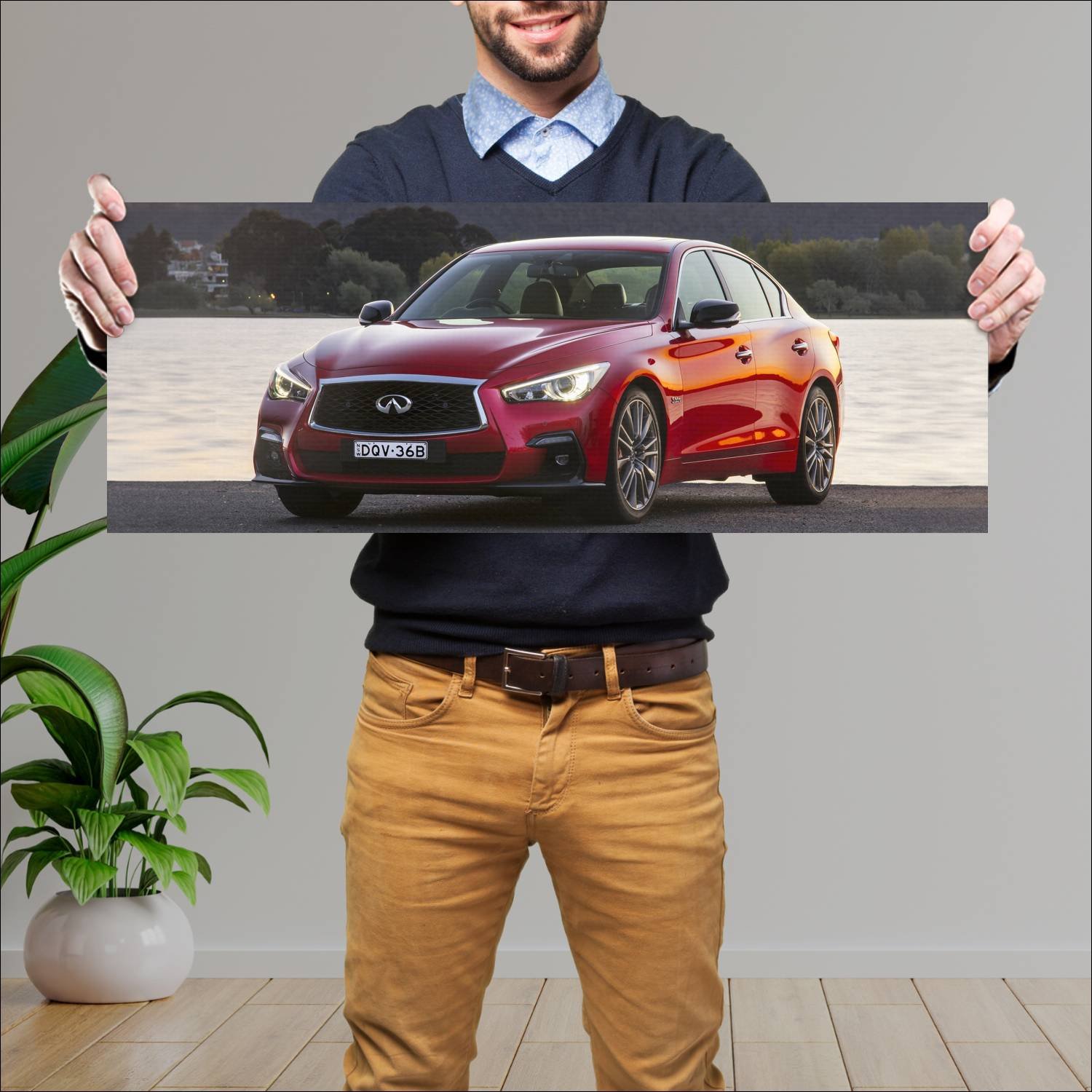 Cuadro grande 30x80cm 2018 infiniti q50 sport au 7 226 Infiniti