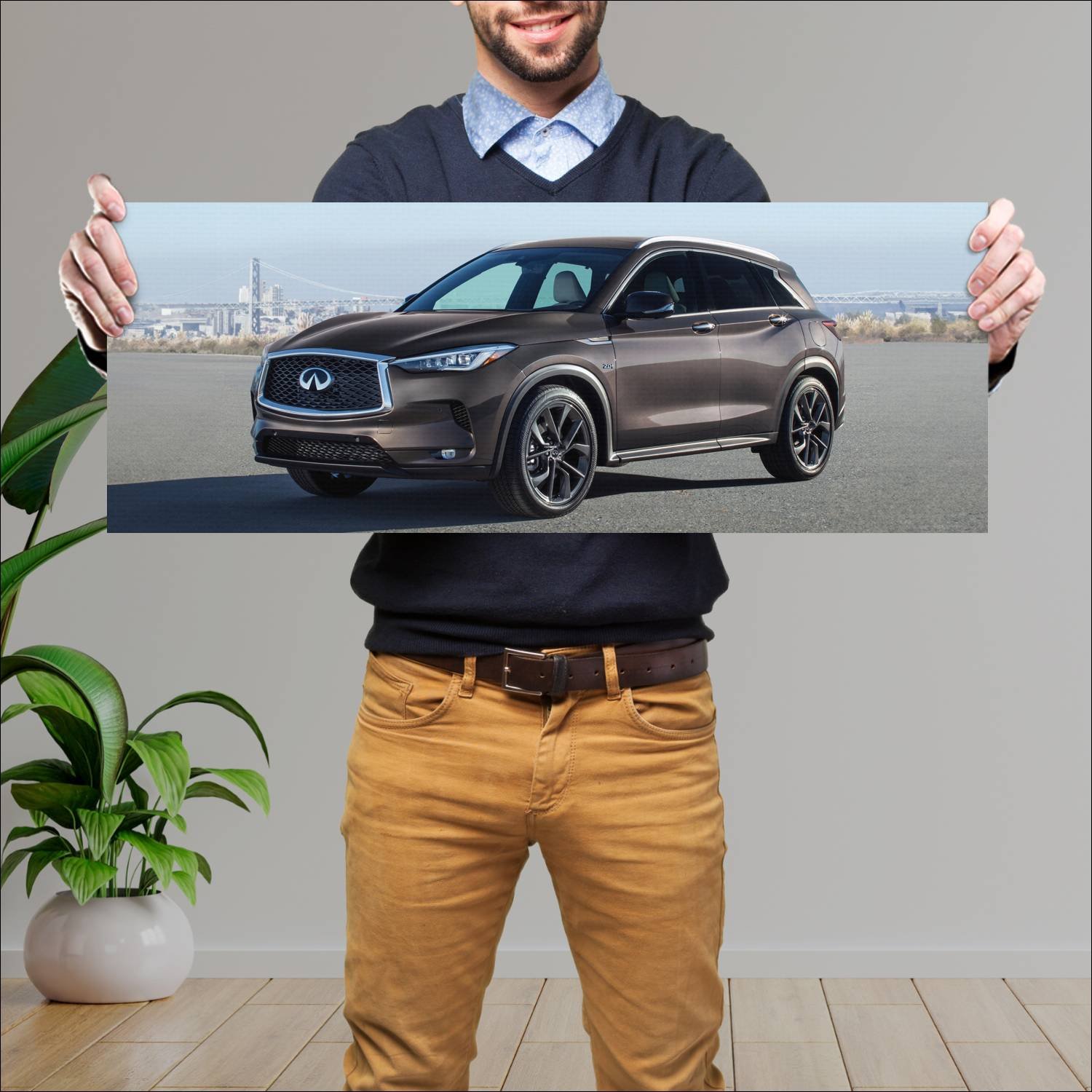 Cuadro grande 30x80cm 2019 infiniti qx50 auto 234 Infiniti
