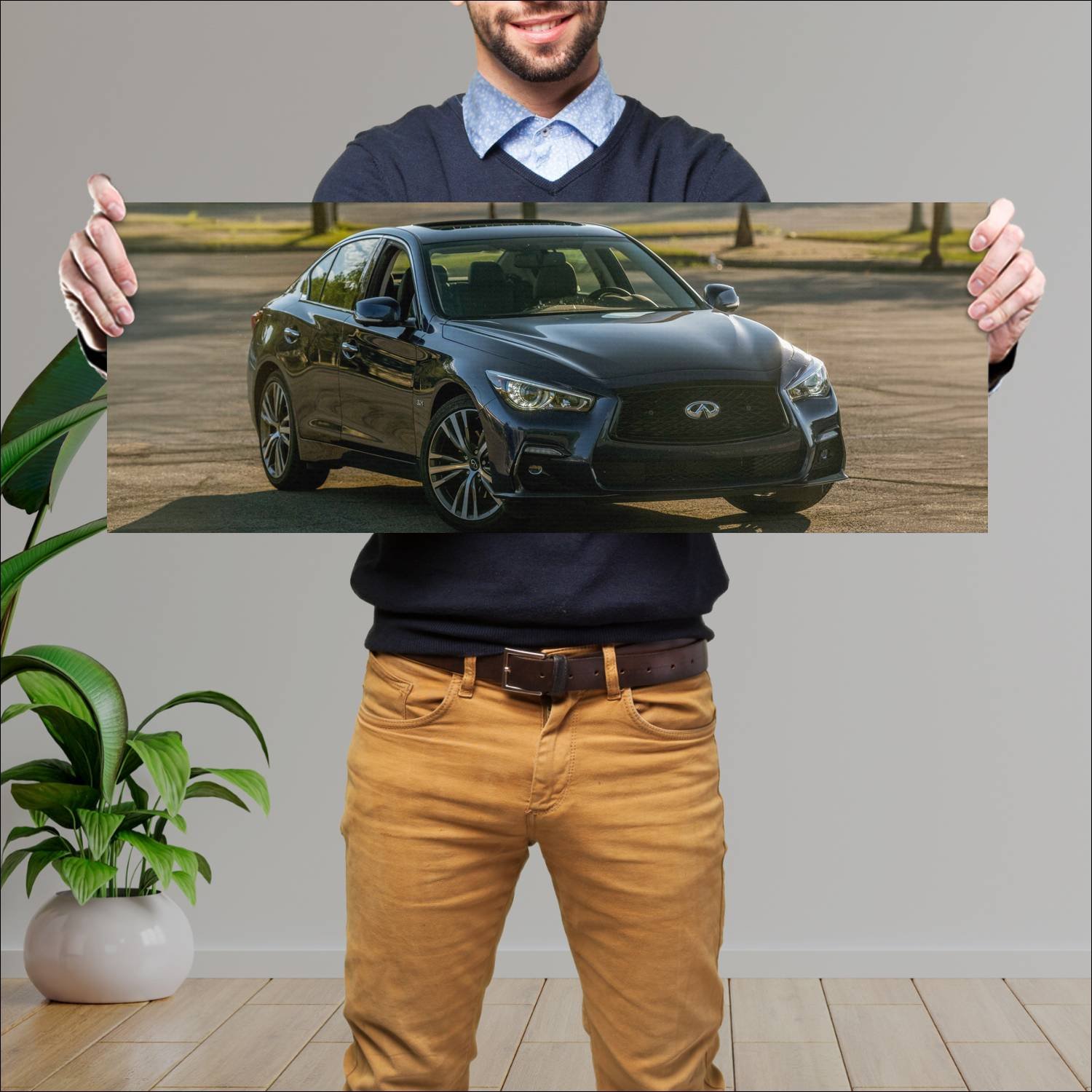 Cuadro grande 30x80cm 2020 infiniti q50 sport sign 243 Infiniti