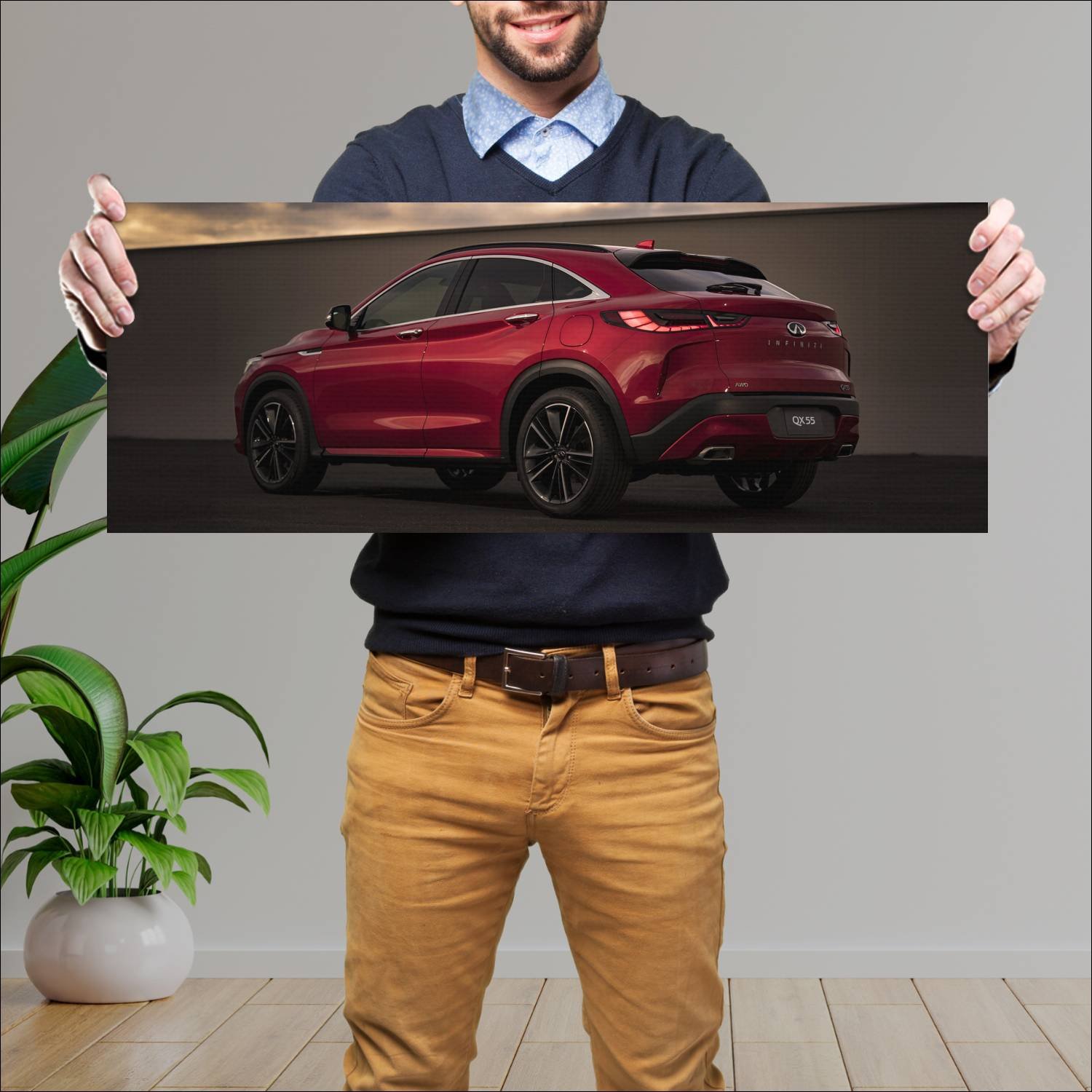 Cuadro grande 30x80cm 2022 infiniti qx55 auto 248 Infiniti