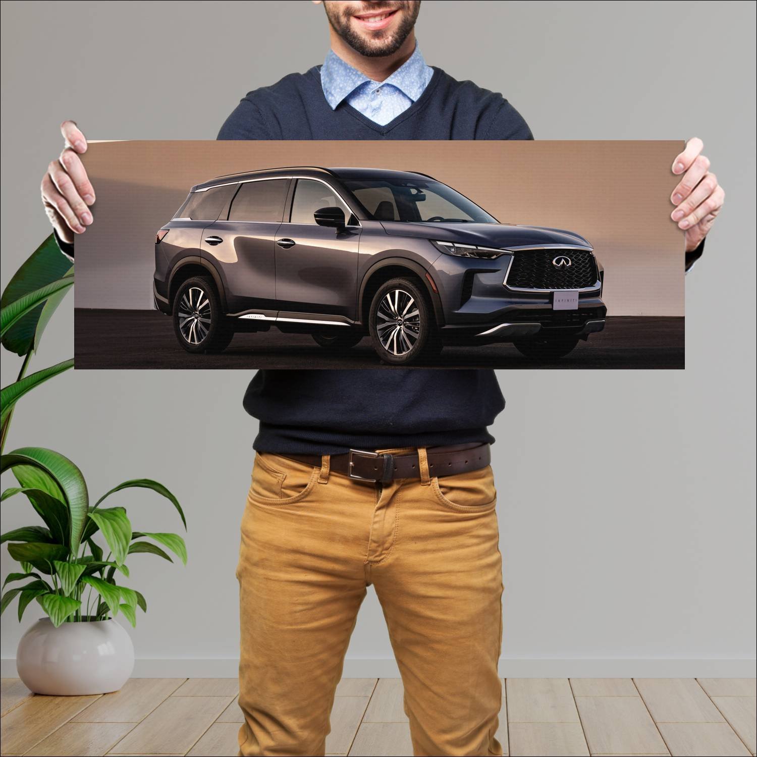 Cuadro grande 30x80cm 2022 infiniti qx60 auto 251 Infiniti