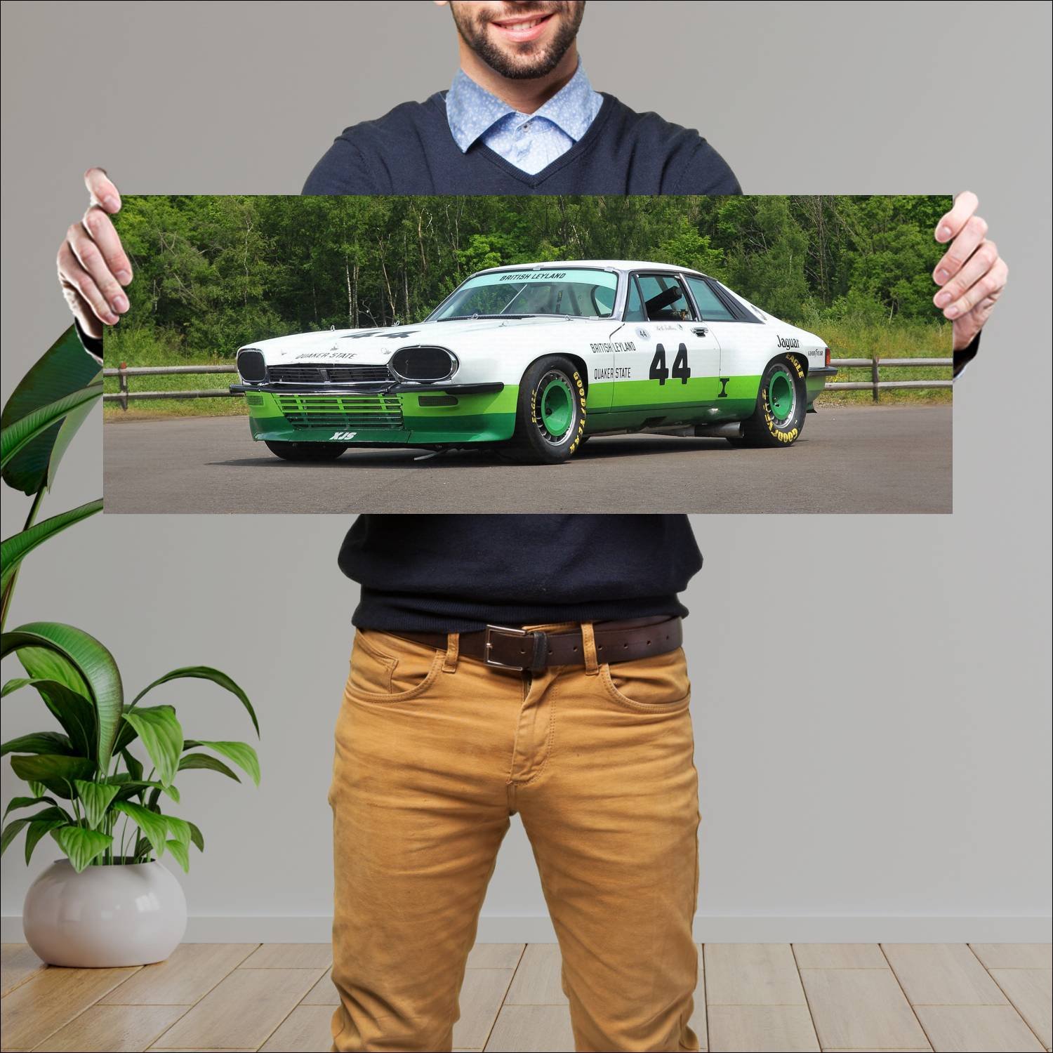 Cuadro grande 30x80cm 1976 jaguar xj s trans am 35 125 Jaguar