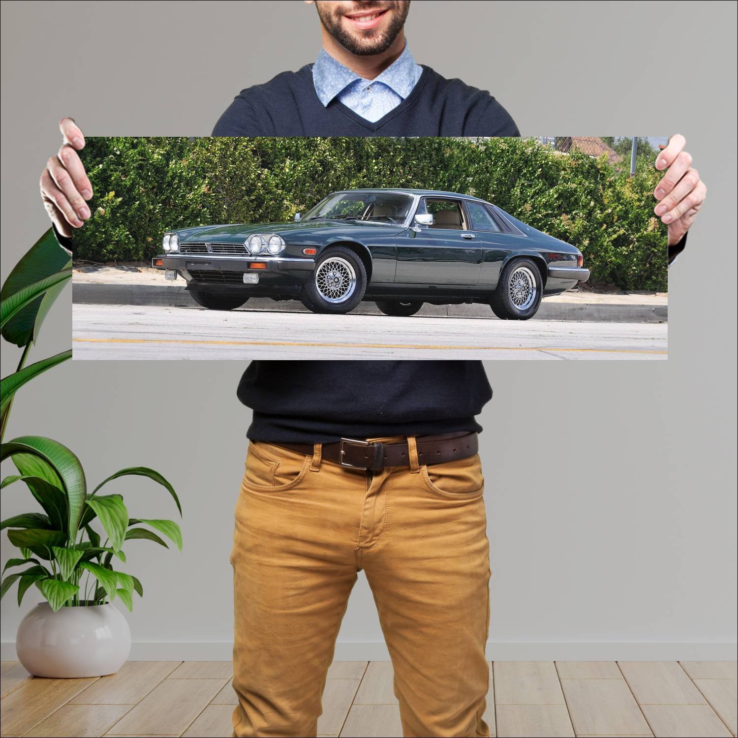 Cuadro grande 30x80cm 1976 jaguar xj s us auto 127 Jaguar