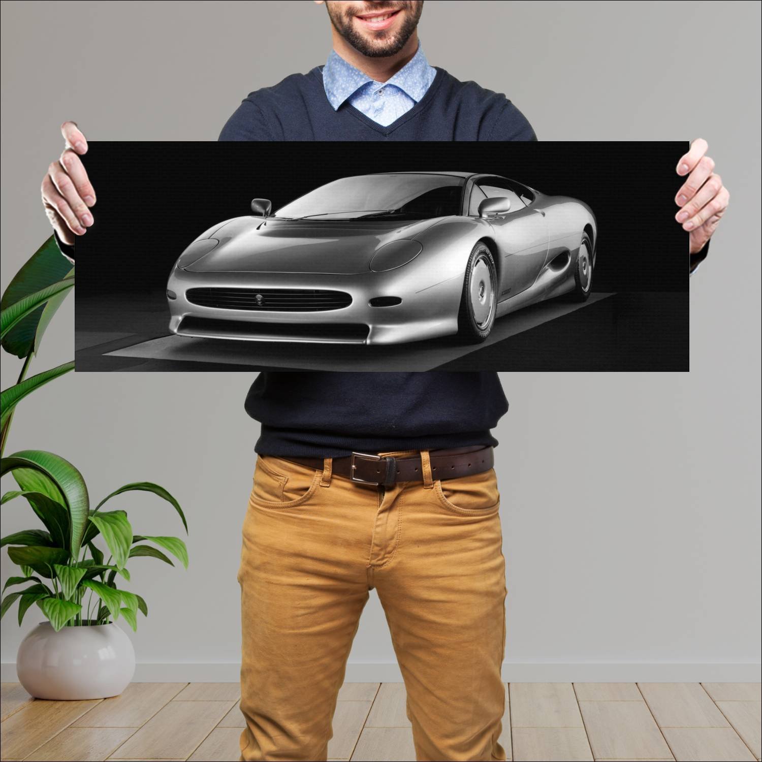 Cuadro grande 30x80cm 1988 jaguar xj220 concept 35 134 Jaguar
