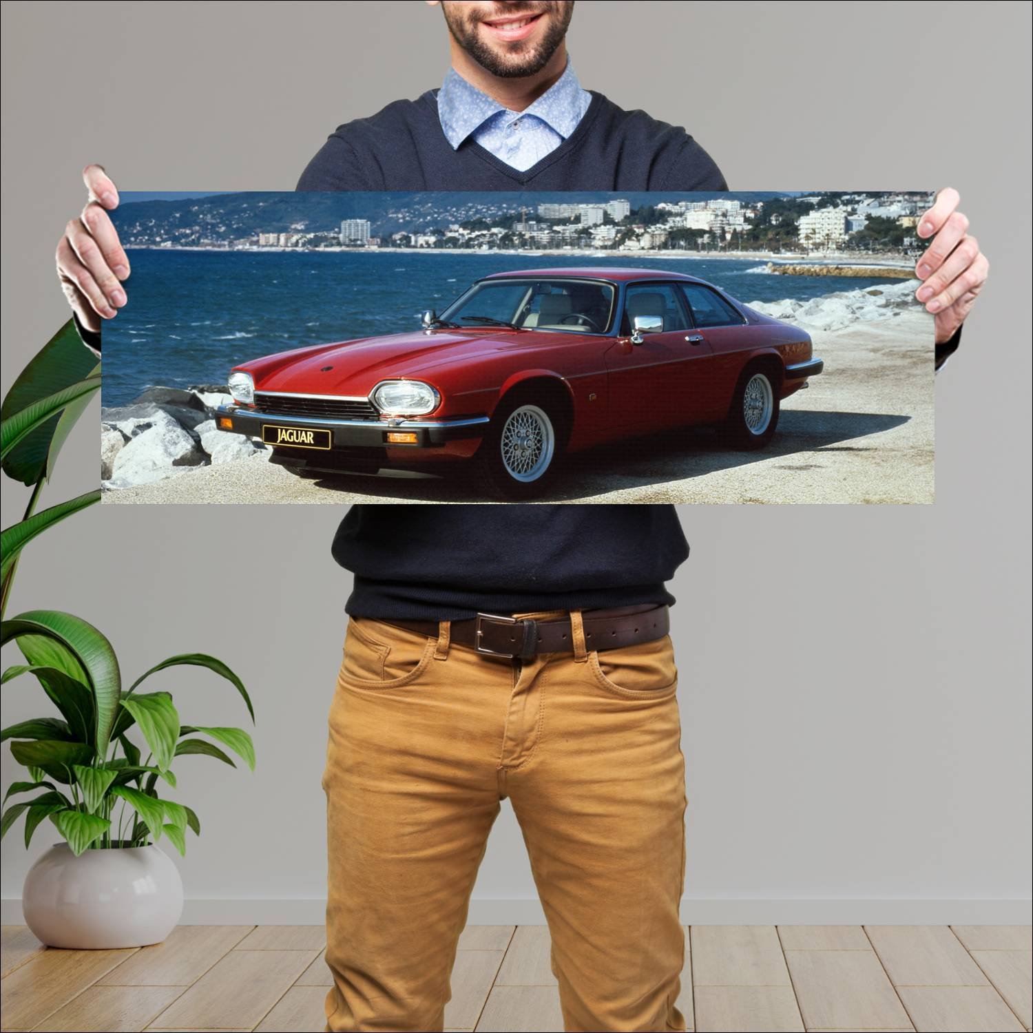 Cuadro grande 30x80cm 1991 jaguar xjs auto 147 Jaguar