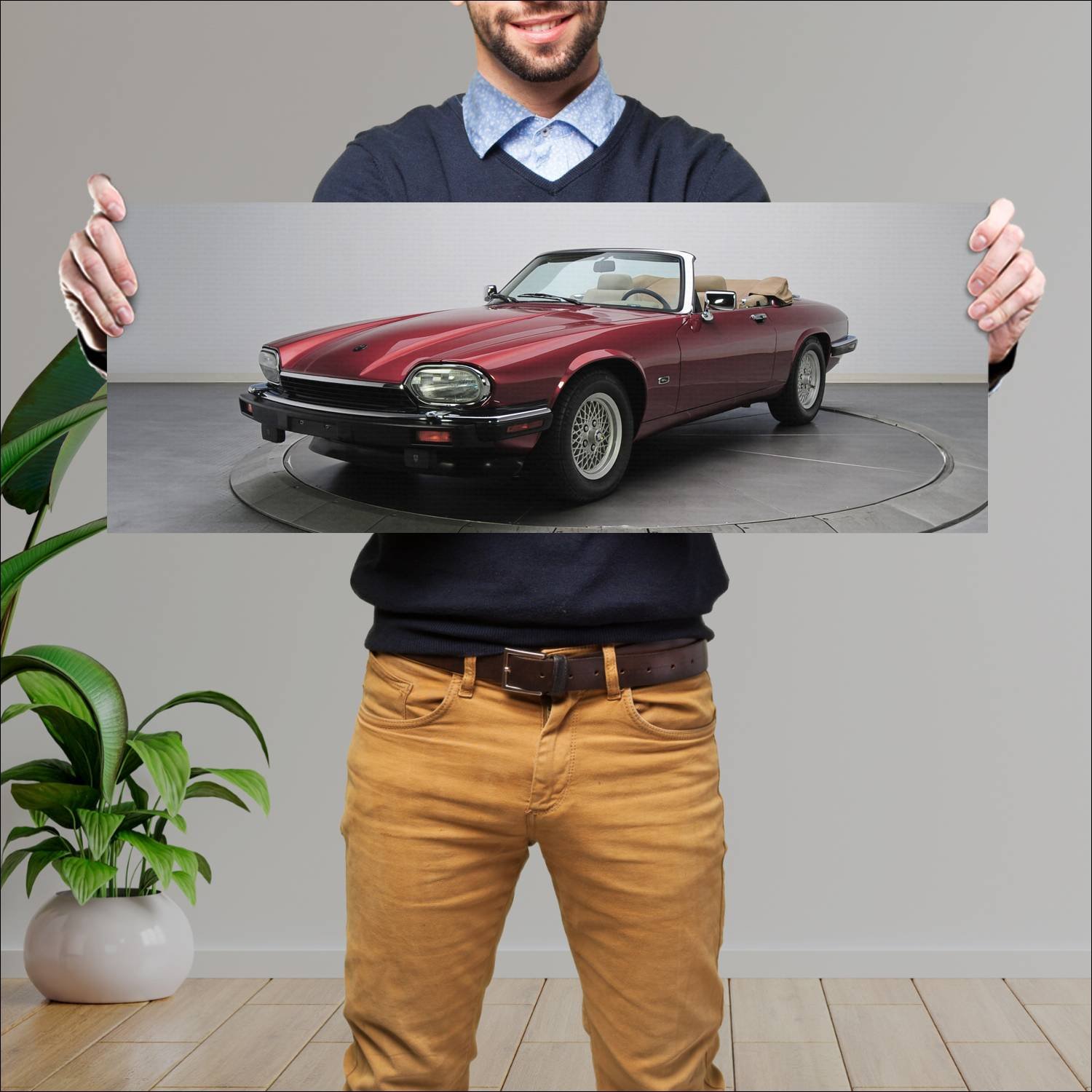 Cuadro grande 30x80cm 1991 jaguar xjs convertible 148 Jaguar