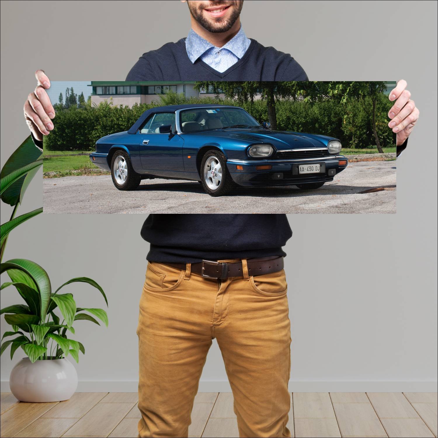 Cuadro grande 30x80cm 1991 jaguar xjs convertible 149 Jaguar