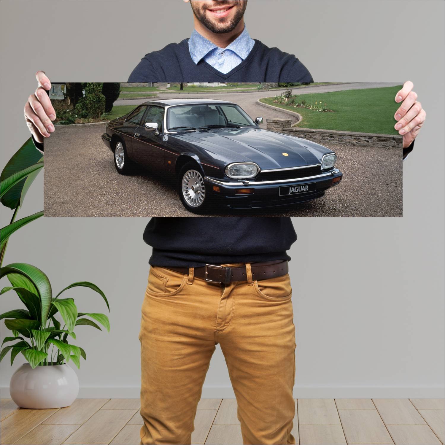 Cuadro grande 30x80cm 1991 jaguar xjs uk auto 150 Jaguar