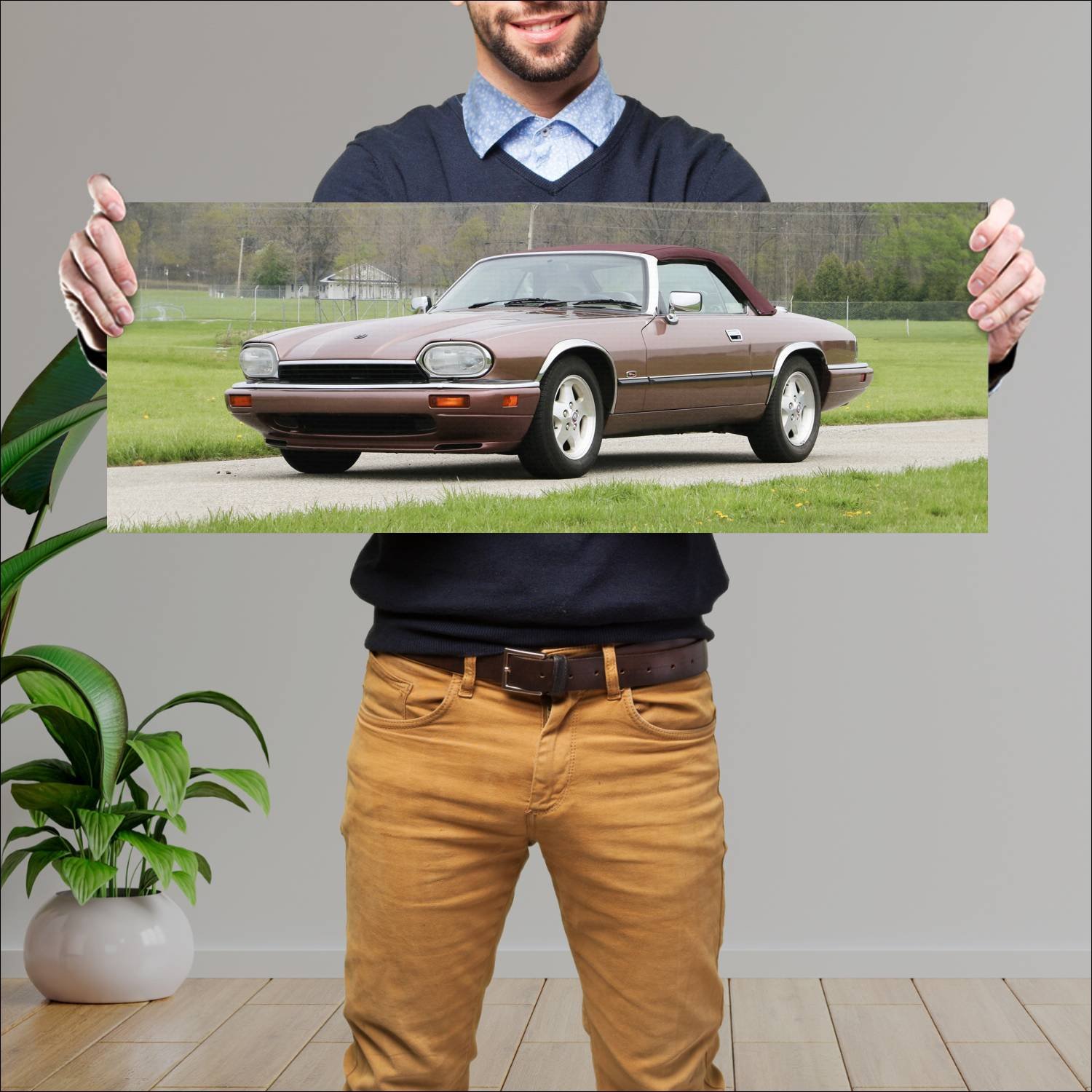 Cuadro grande 30x80cm 1992 jaguar xjs convertible 157 Jaguar