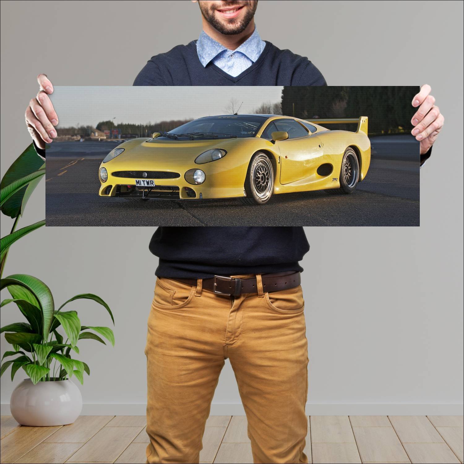 Cuadro grande 30x80cm 1994 jaguar xj220s auto 159 Jaguar
