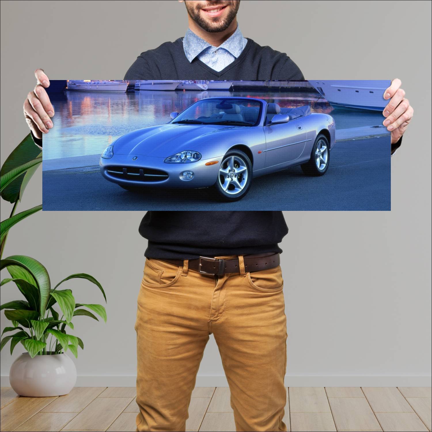 Cuadro grande 30x80cm 1996 jaguar xk8 convertible 162 Jaguar