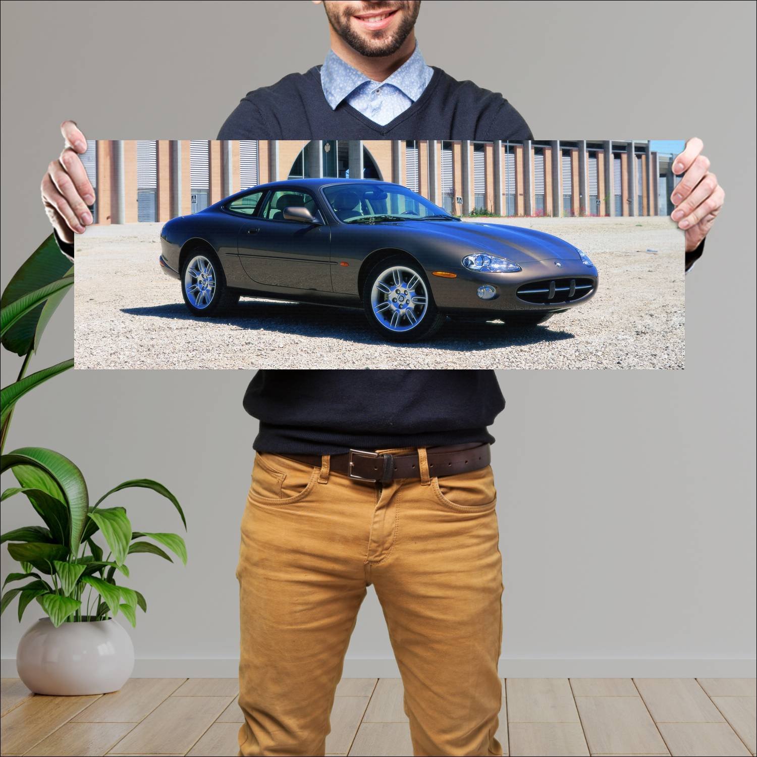 Cuadro grande 30x80cm 1996 jaguar xk8 coupe auto 164 Jaguar